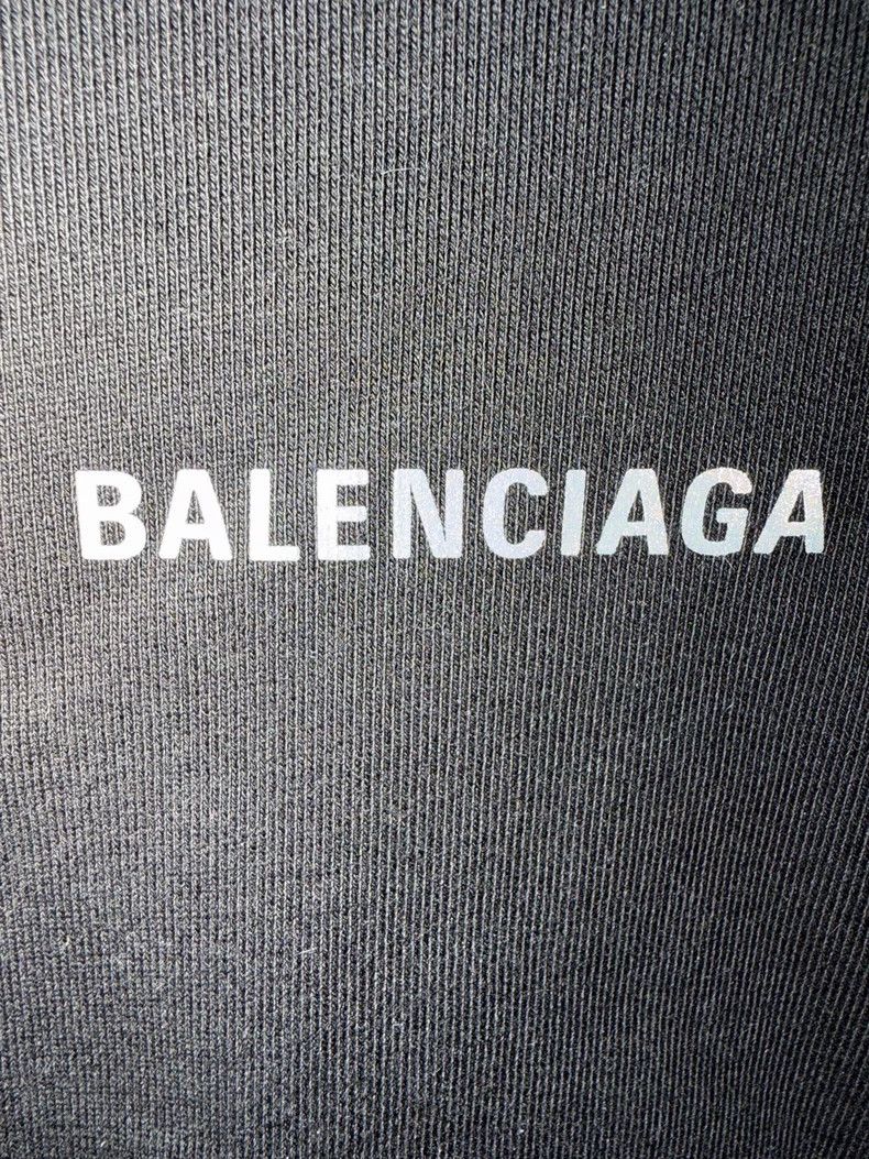 Balenciaga Balenciaga Reflective Logo Black Hoodie Size US S / EU 44-46 / 1 - 5 Thumbnail