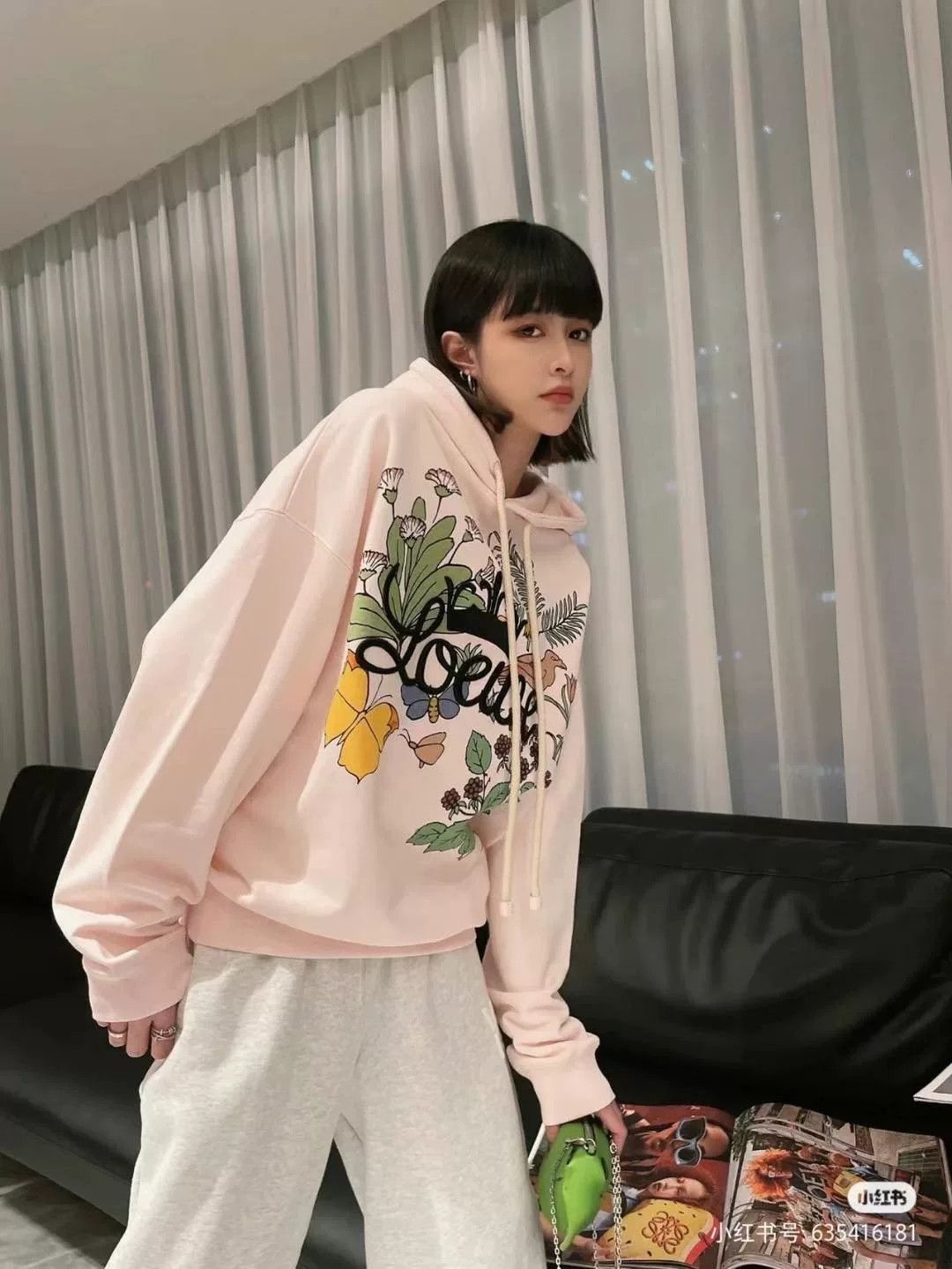 Loewe Loewe Women's Pink Floral Embroidered Hoodie Size US L / EU 52-54 / 3 - 4 Thumbnail
