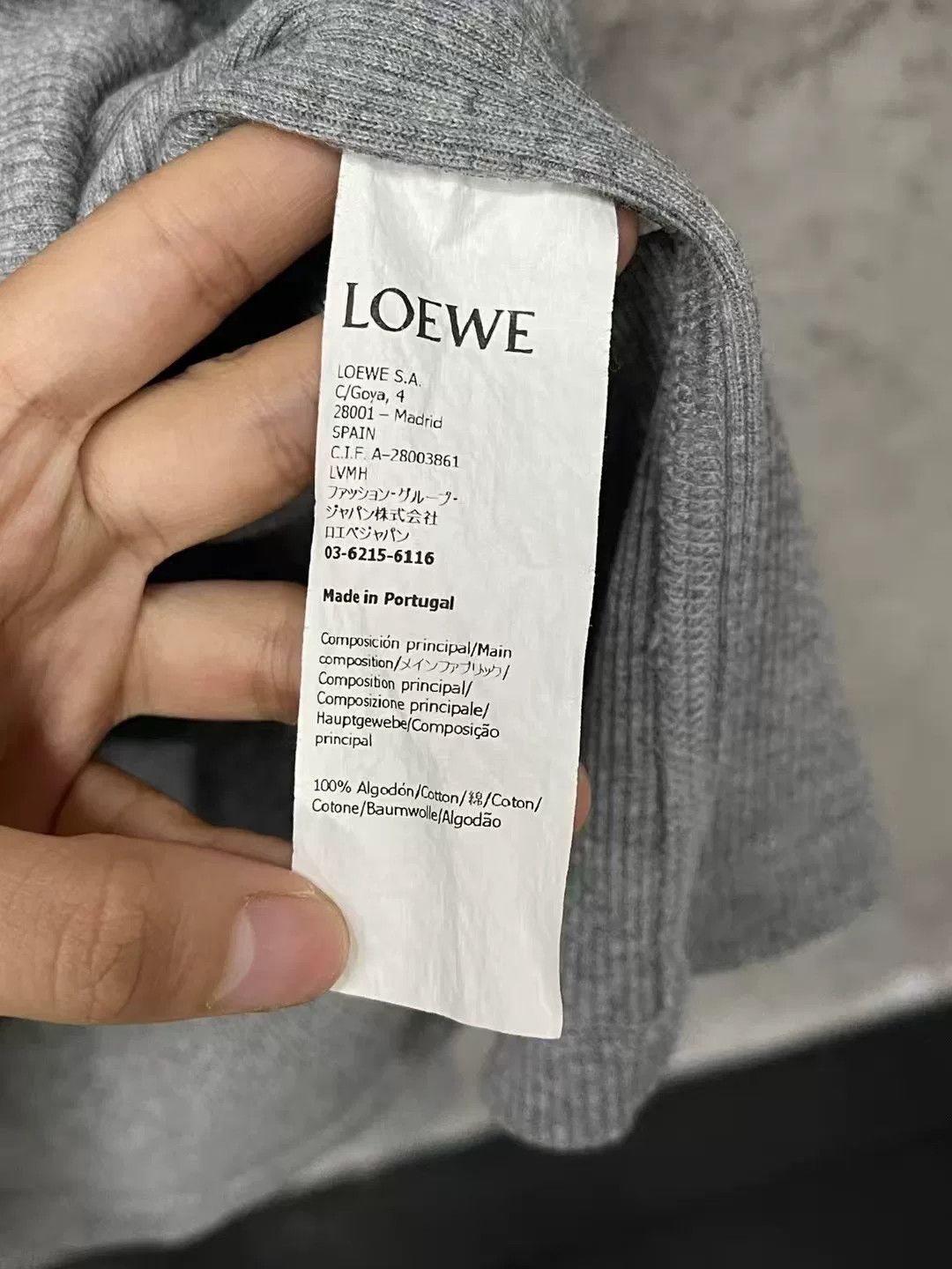 Loewe loewe gray long sleeve shirt Size US S / EU 44-46 / 1 - 6 Thumbnail