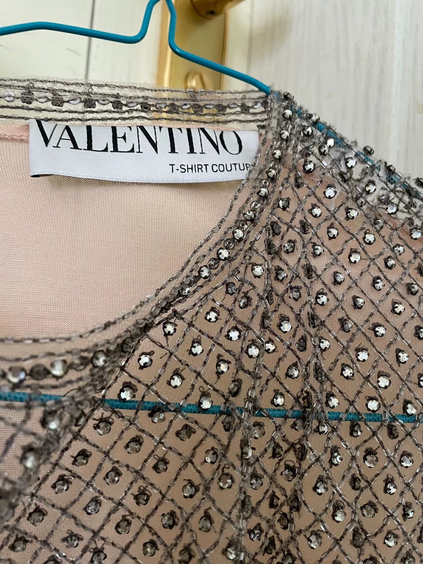 Valentino Valentino Beaded Short Sleeve Top Size US XXL / EU 58 / 5 - 3 Thumbnail