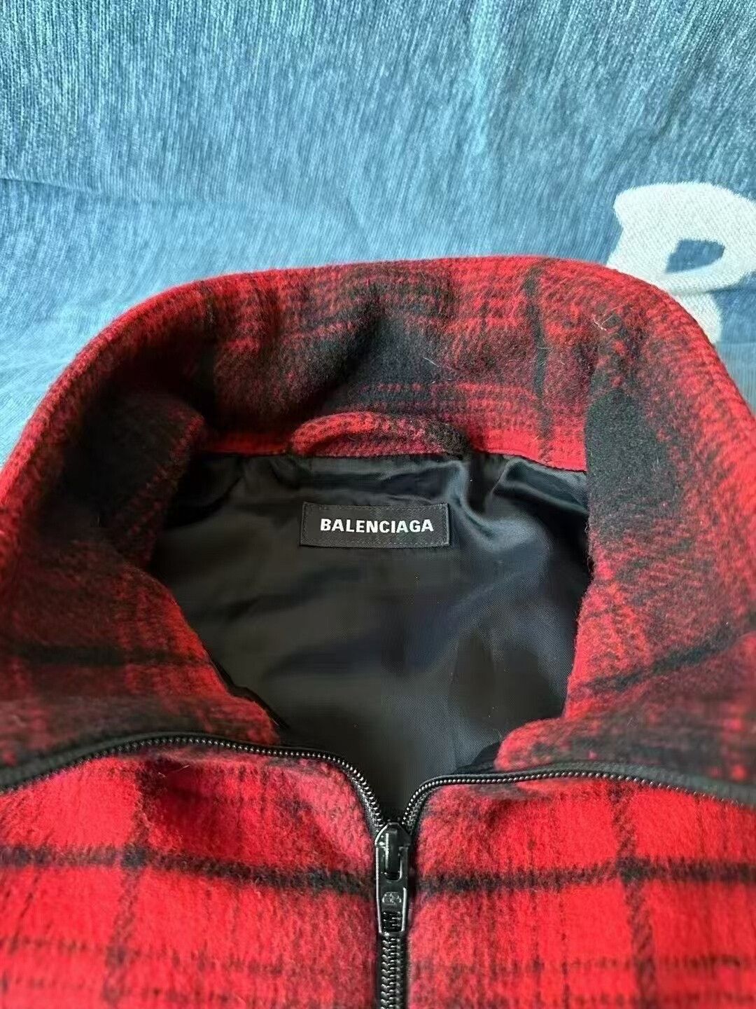 Balenciaga Balenciaga Red Black Plaid Jacket Size US XL / EU 56 / 4 - 3 Thumbnail