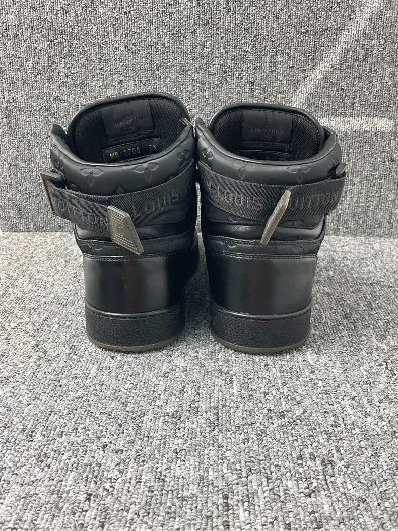 Louis Vuitton LV Black Monogram High-Top Sneakers Size US 10.5 / EU 43-44 - 3 Thumbnail