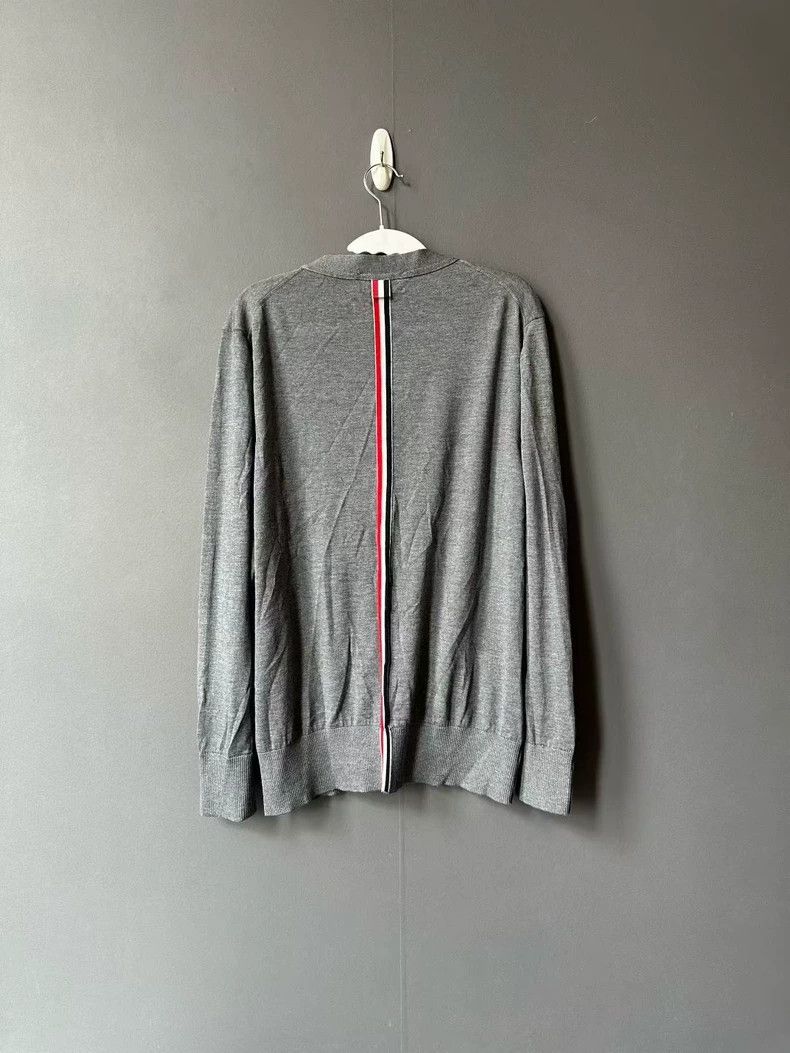 Thom Browne Thom Browne Gray Striped Back Wool Cardigan Size US S / EU 44-46 / 1 - 2 Thumbnail