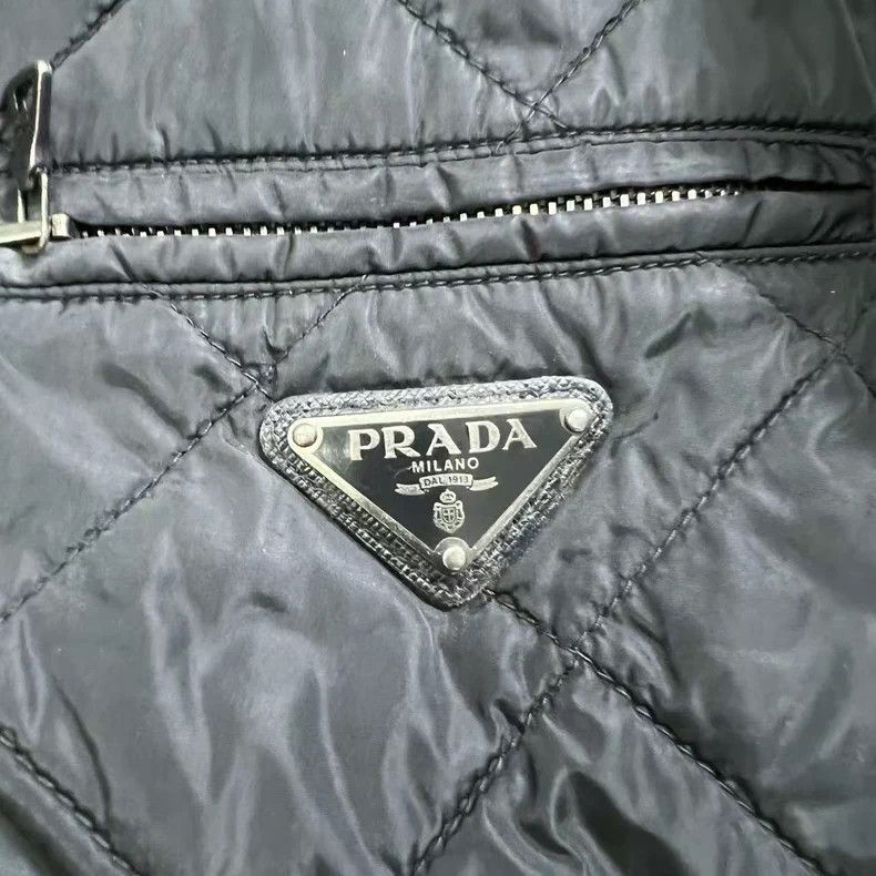 Prada Prada Logo Quilted Cotton Jacket Size US M / EU 48-50 / 2 - 4 Thumbnail