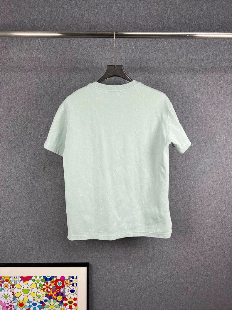 Louis Vuitton Louis Vuitton Green Monogram Embossed T-shirt Size US S / EU 44-46 / 1 - 2 Thumbnail