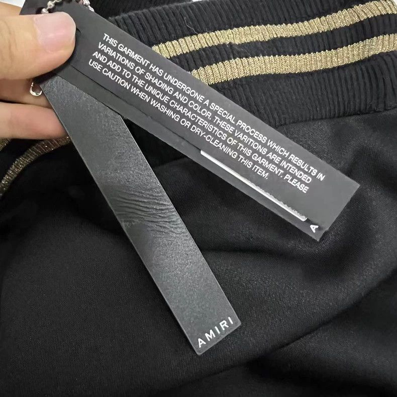 Amiri AMIRI Sequin Stripe Black Pants S Size US 26 / EU 42 - 5 Thumbnail