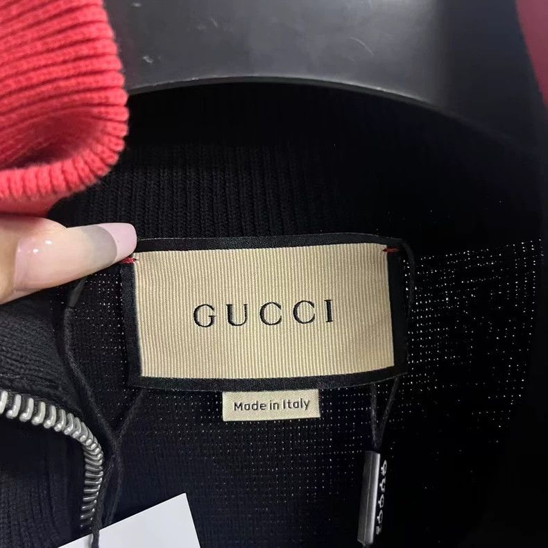Gucci Gucci Black Red Stripe Bomber Jacket Size US XL / EU 56 / 4 - 3 Thumbnail