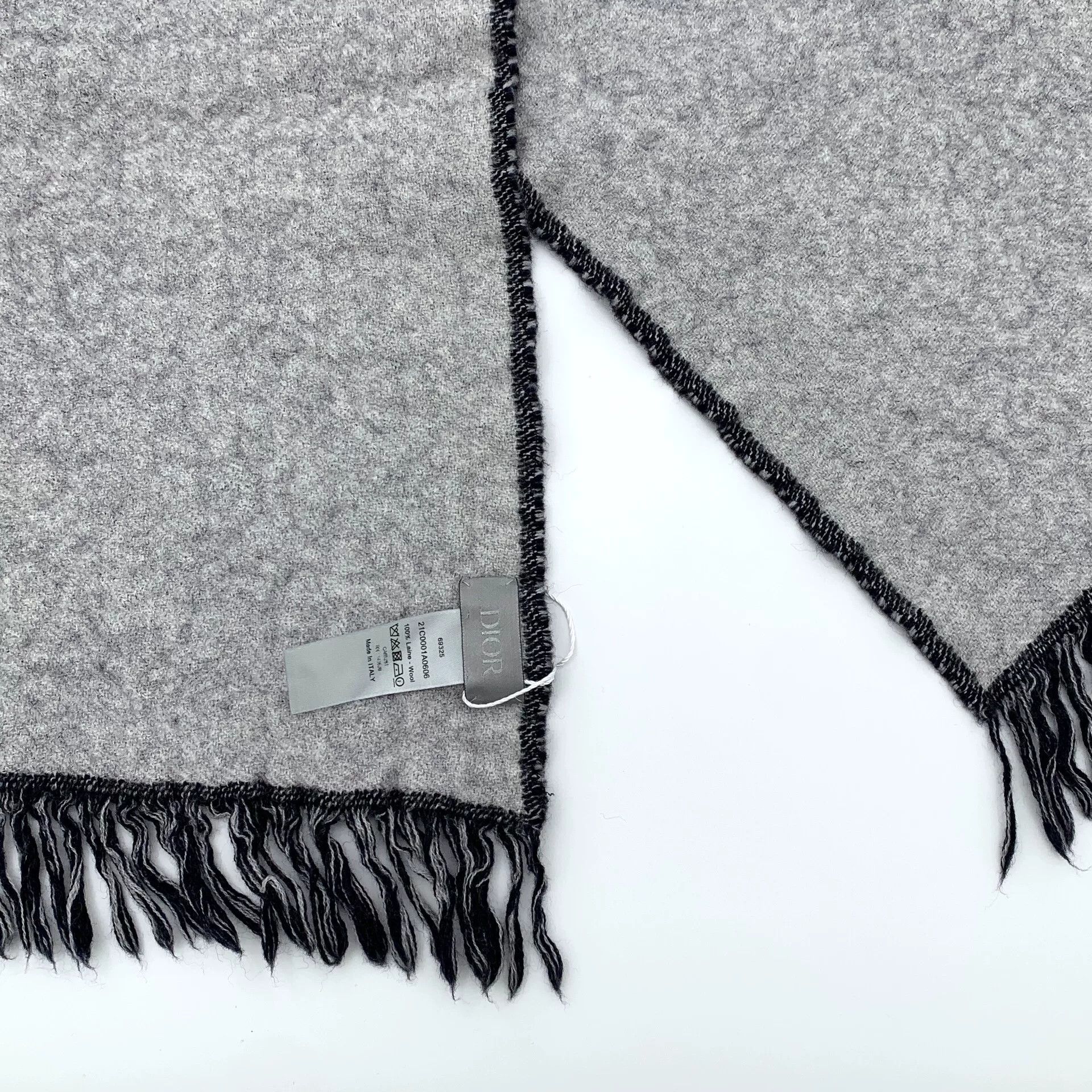 Dior Dior Blue CD Embroidered Wool Scarf Size ONE SIZE - 6 Thumbnail