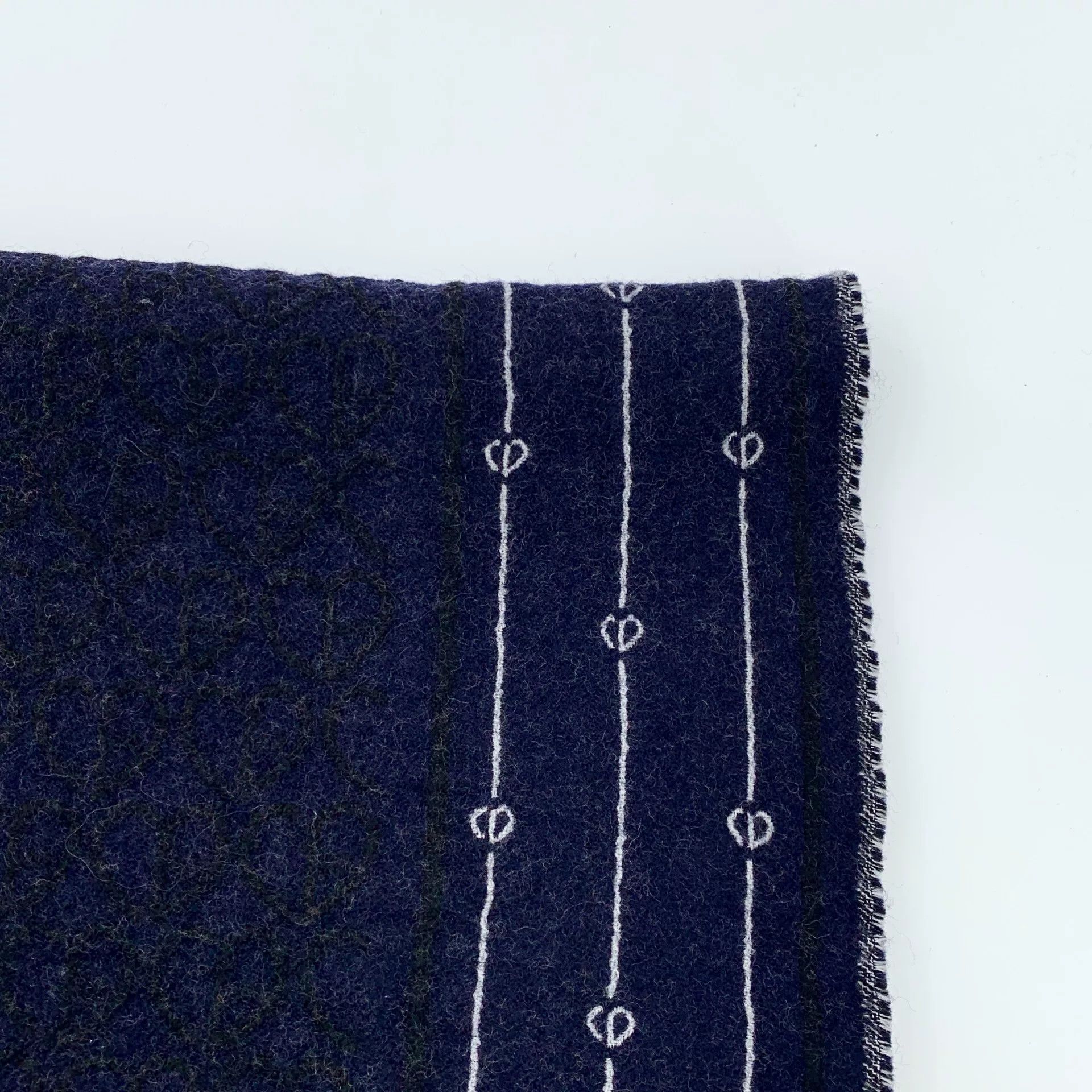 Dior Dior Blue CD Embroidered Wool Scarf Size ONE SIZE - 2 Thumbnail