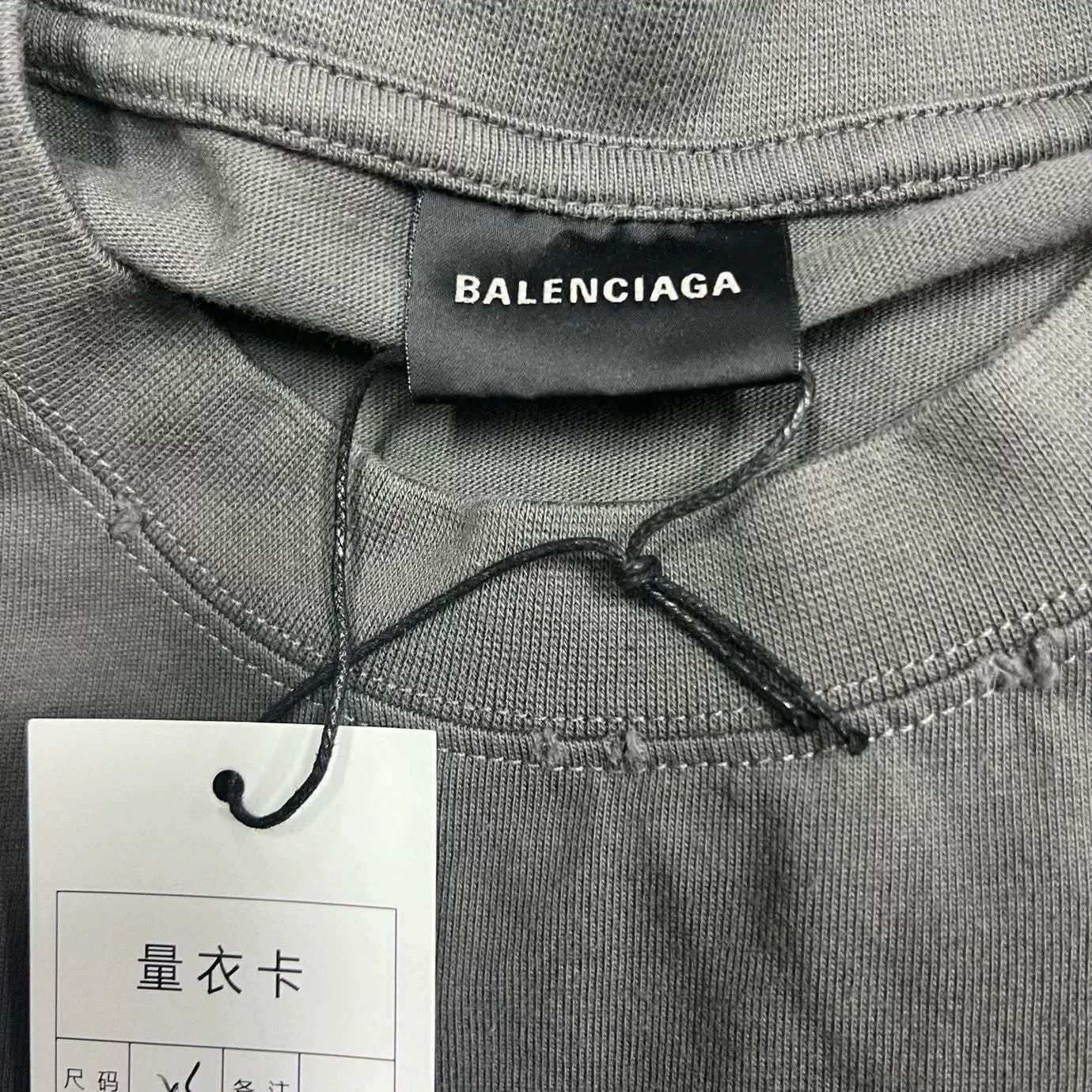 Balenciaga Balenciaga Gray Logo Print Short Sleeve T-Shirt Size US XS / EU 42 / 0 - 3 Thumbnail