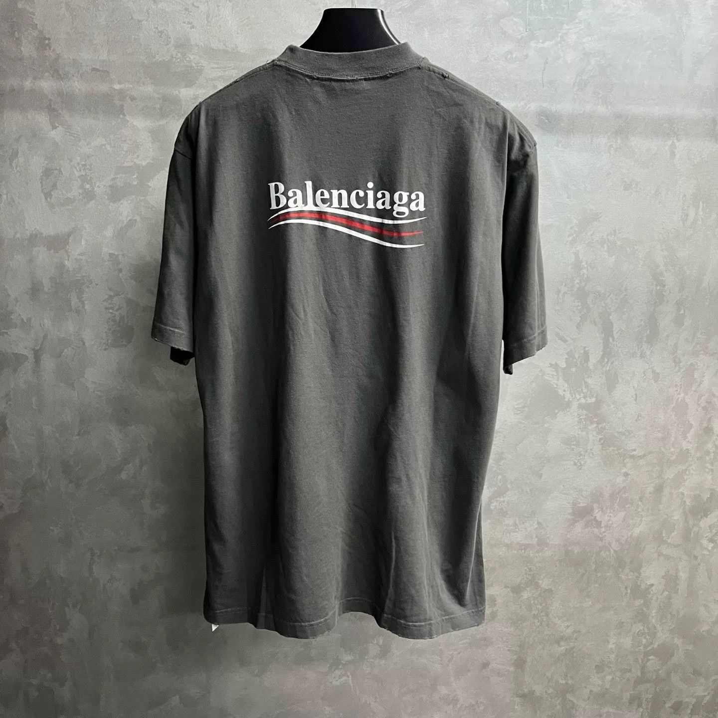 Balenciaga Balenciaga Gray Logo Print Short Sleeve T-Shirt Size US XS / EU 42 / 0 - 2 Thumbnail