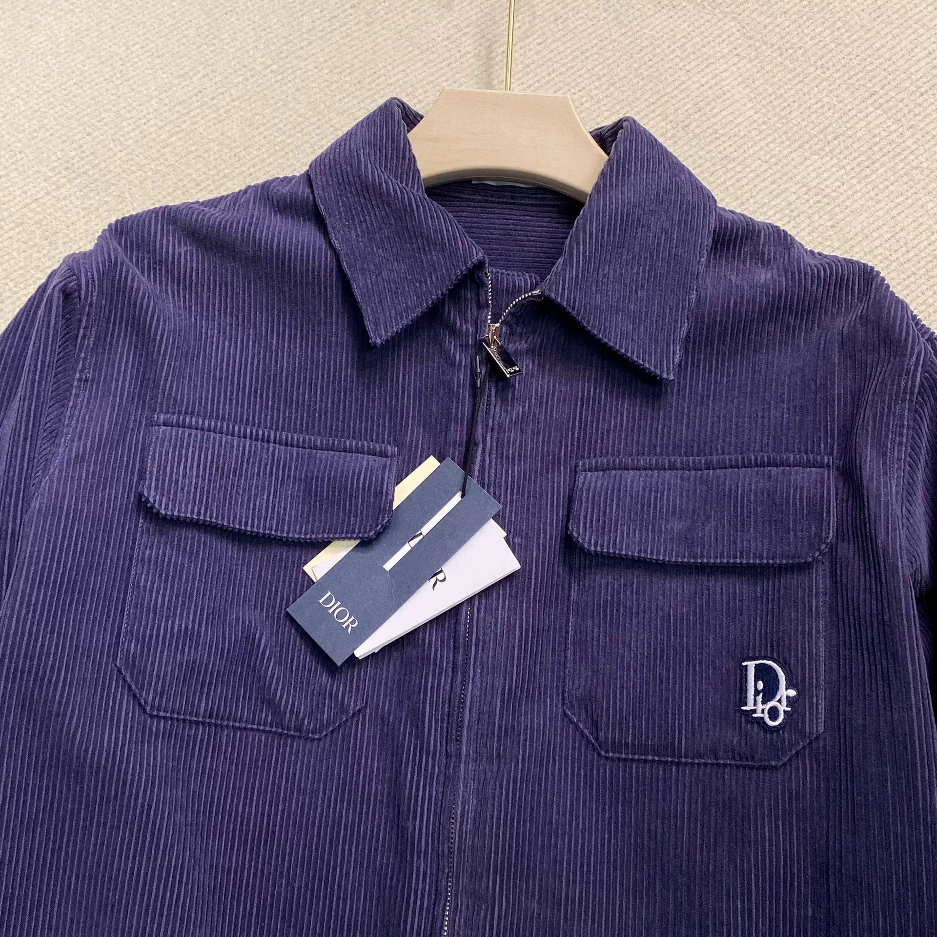 Dior Dior Purple Corduroy Zip Jacket Size US L / EU 52-54 / 3 - 3 Thumbnail