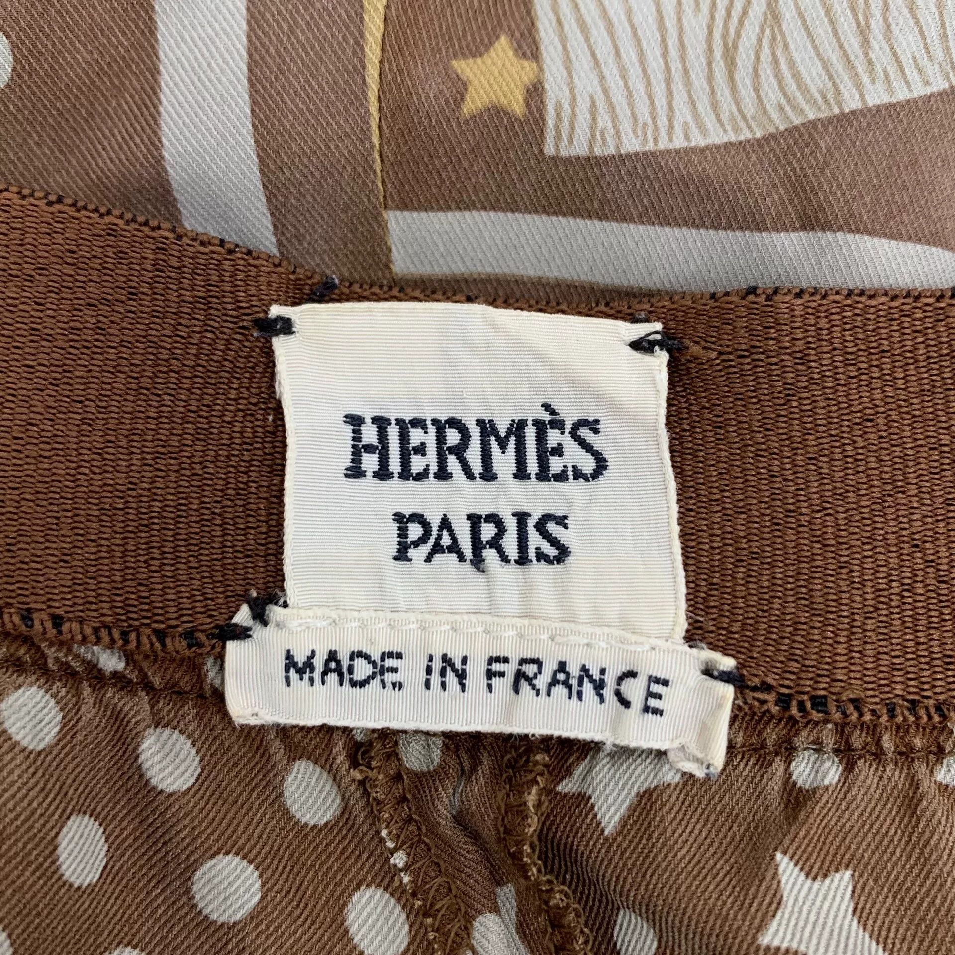 Hermes hermes brown silk polka dot pleated skirt Size US 36 / EU 52 - 6 Thumbnail