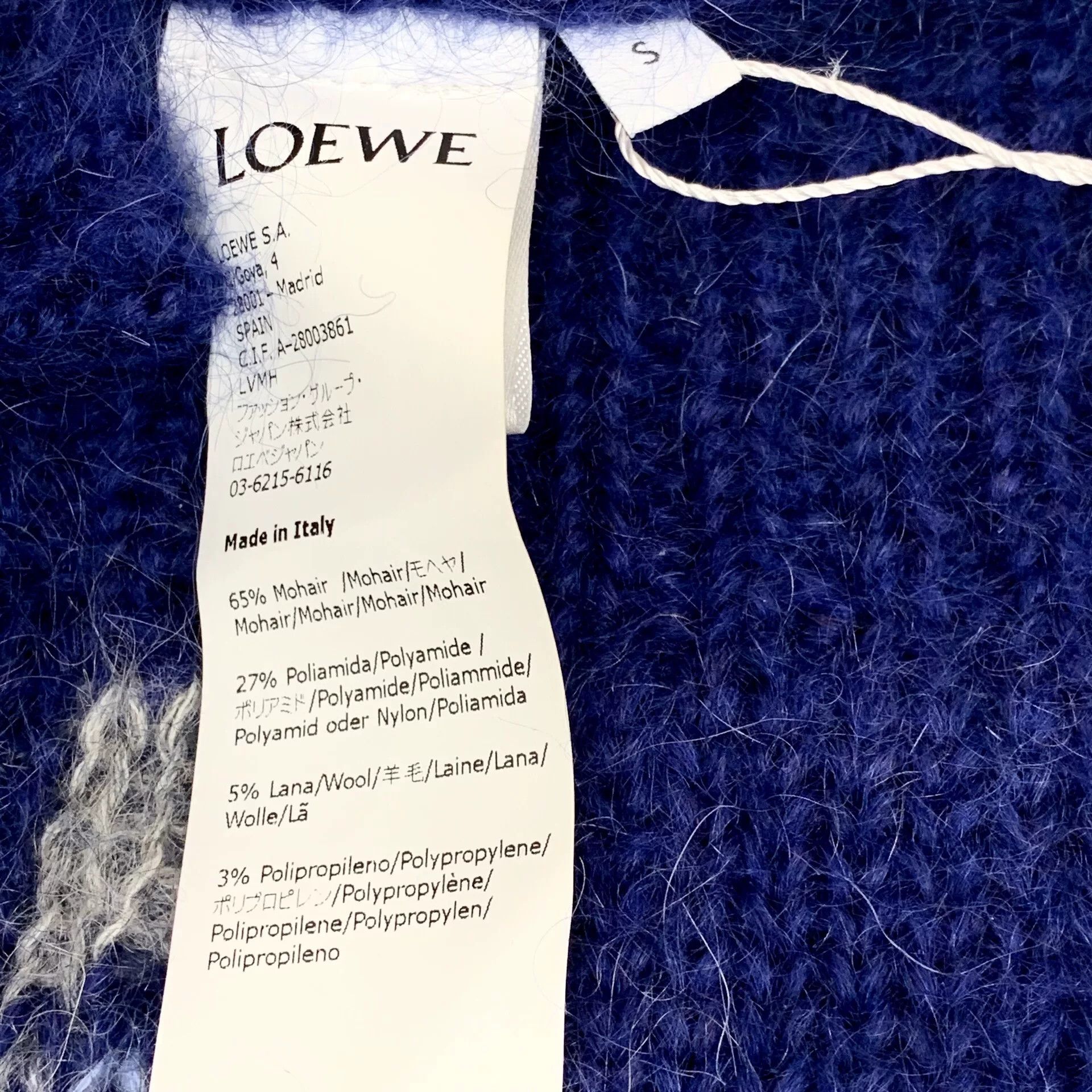 Loewe navy blue snowflake knit cardigan from Loewe Size US S / EU 44-46 / 1 - 7 Thumbnail