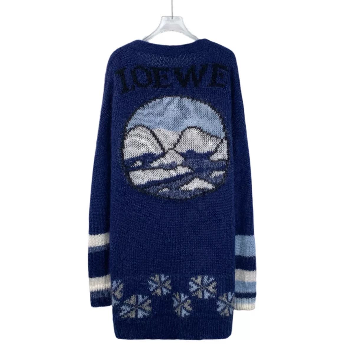 Loewe navy blue snowflake knit cardigan from Loewe Size US S / EU 44-46 / 1 - 2 Thumbnail