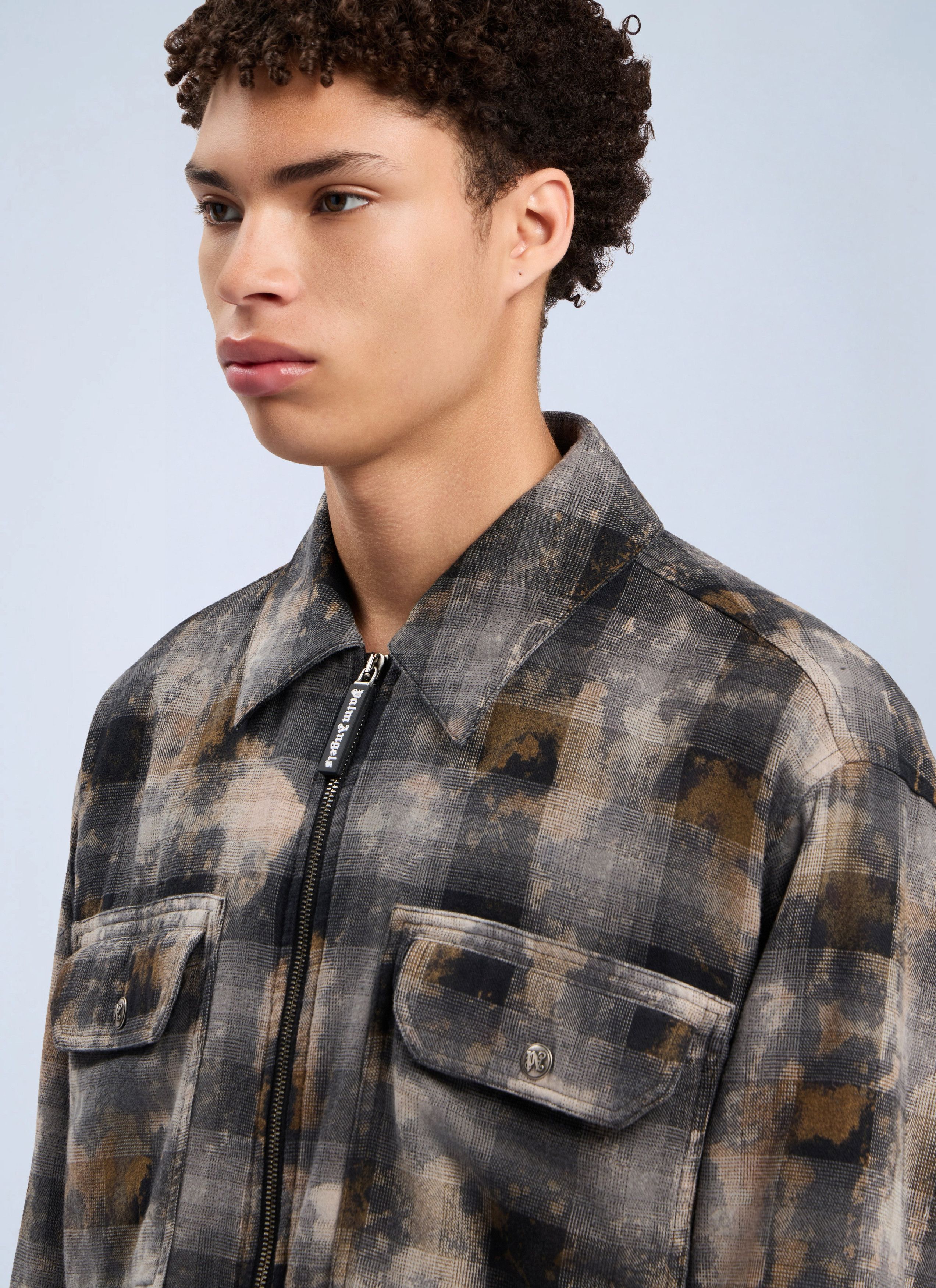 Palm Angels Curved Logo Check Overshirt Size US M / EU 48-50 / 2 - 5 Thumbnail