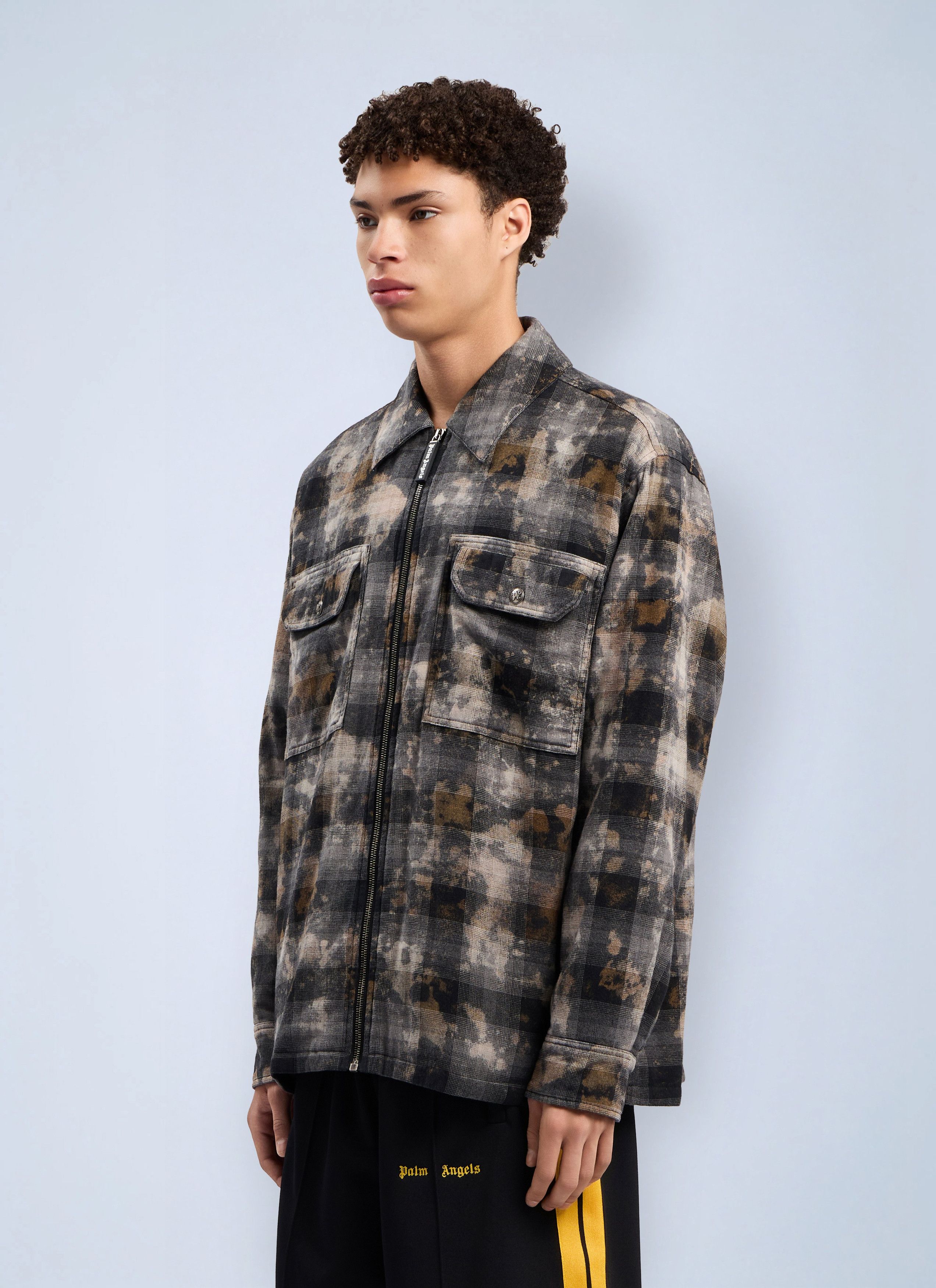 Palm Angels Curved Logo Check Overshirt Size US M / EU 48-50 / 2 - 3 Thumbnail