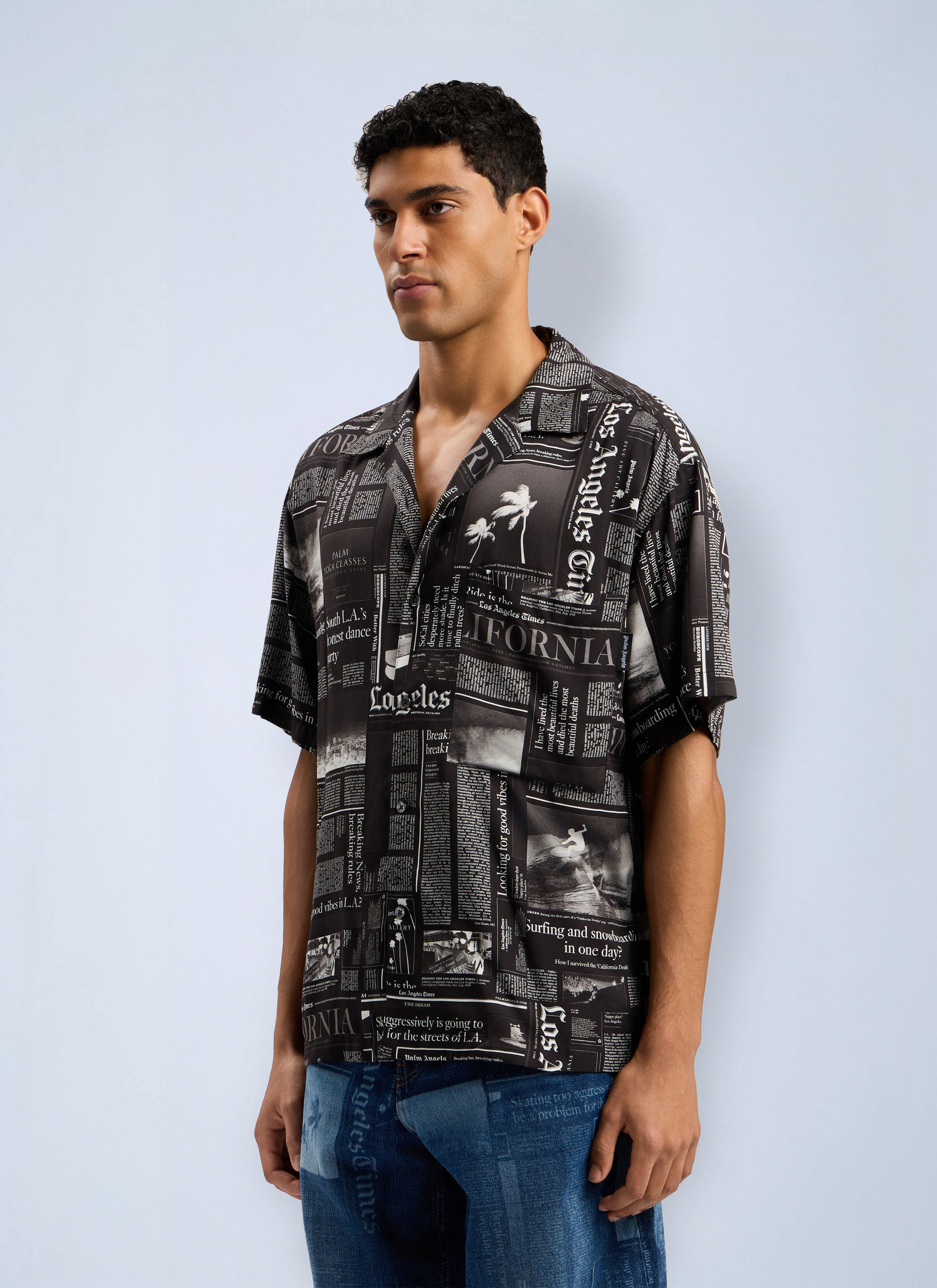 Palm Angels PaxLaTimes News Shirt Size US M / EU 48-50 / 2 - 3 Thumbnail