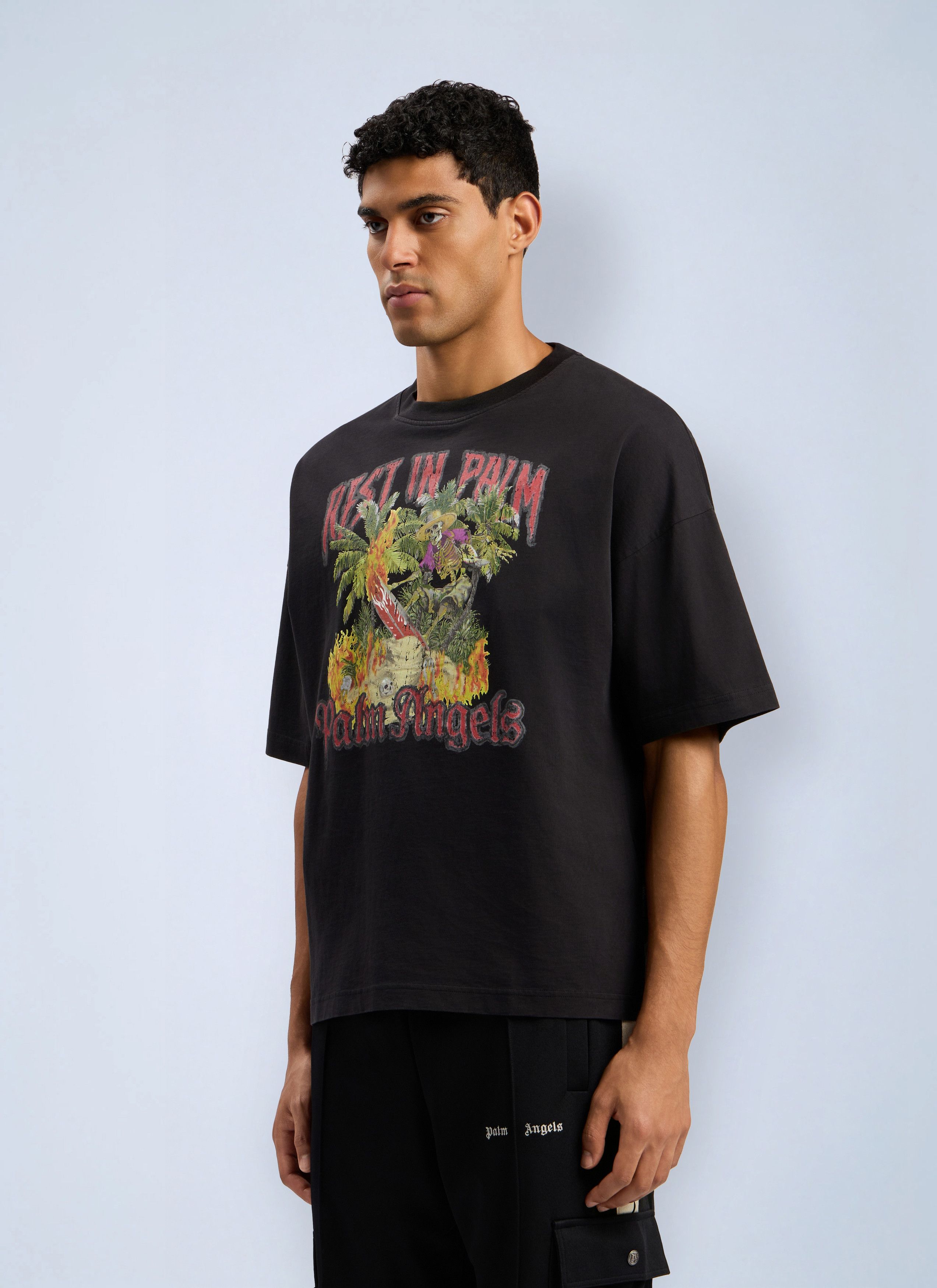 Palm Angels Rest In Palm Loose T-Shirt Size US XXS / EU 40 - 3 Thumbnail