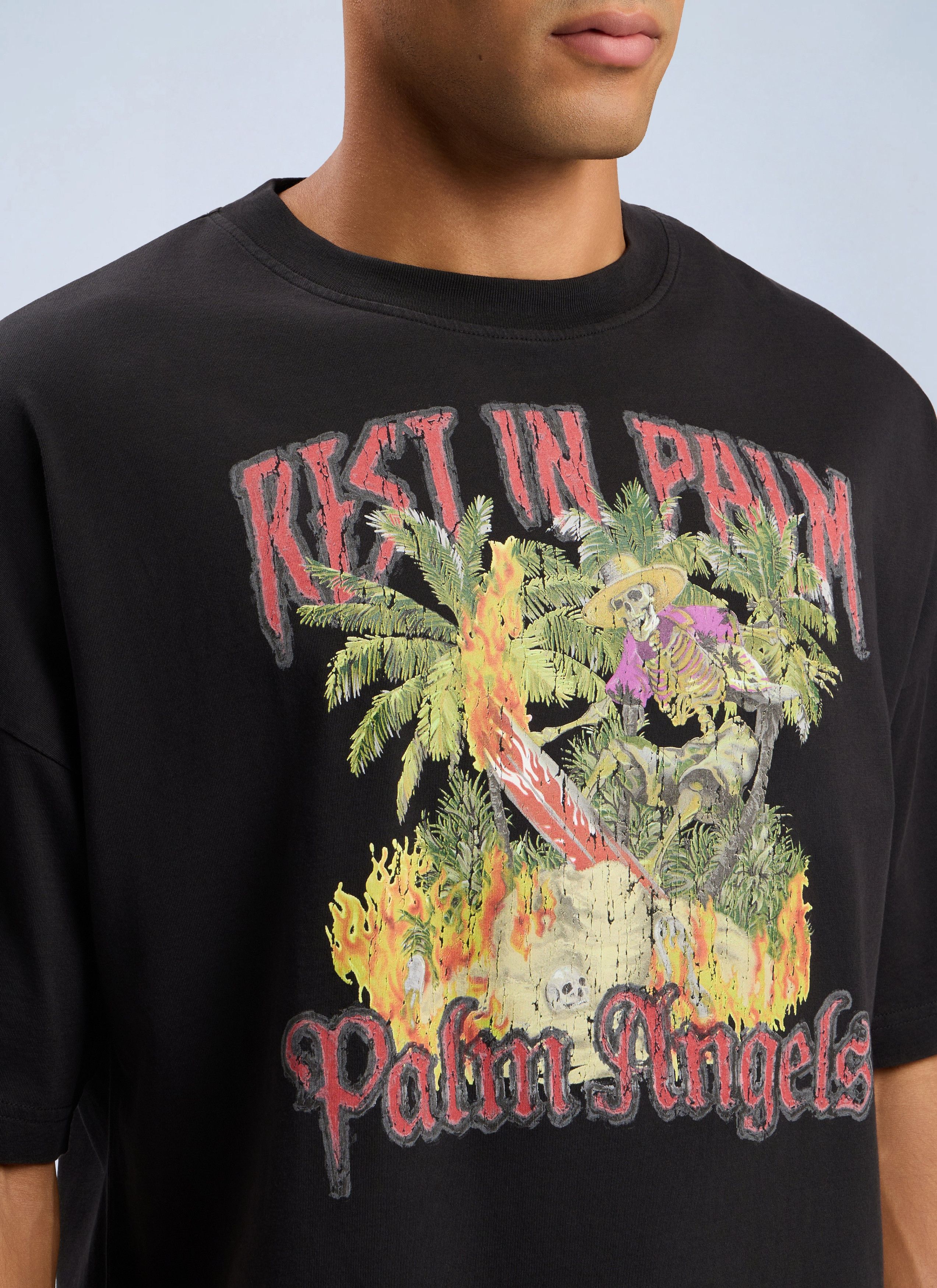 Palm Angels Rest In Palm Loose T-Shirt Size US XXS / EU 40 - 5 Thumbnail