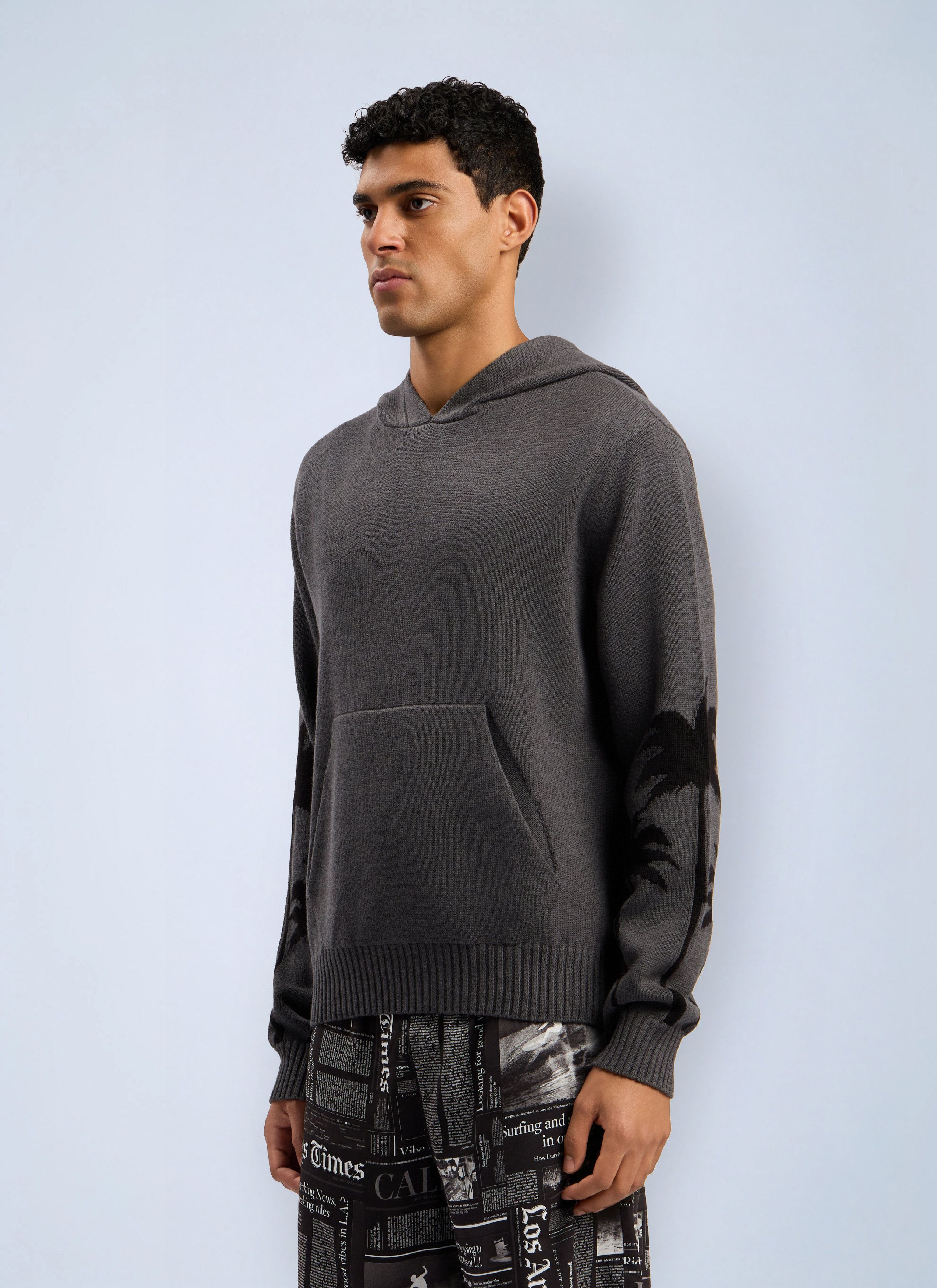 Palm Angels Back Palms Knit Hooded Sweatshirt Size US XXS / EU 40 - 3 Thumbnail