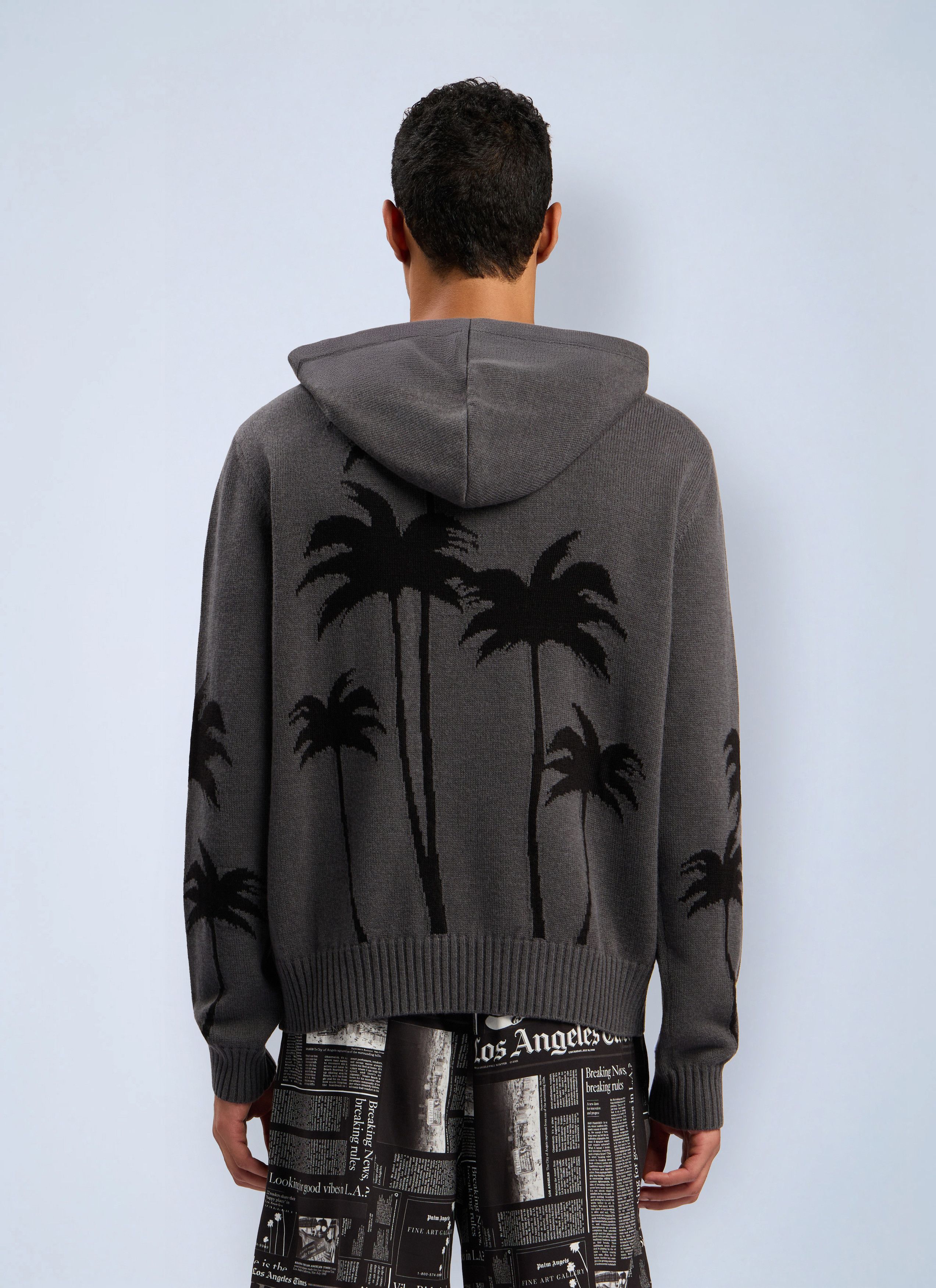 Palm Angels Back Palms Knit Hooded Sweatshirt Size US XXS / EU 40 - 4 Thumbnail