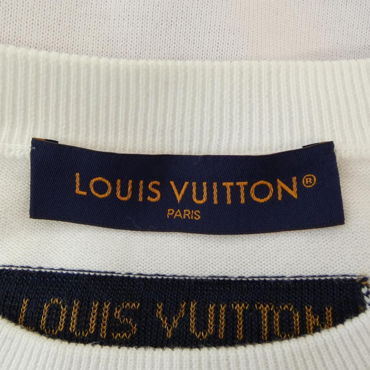 Louis Vuitton Louis Vuitton Louis Vuitton Cotton Short Sleeve Crewneck Cotton Knit Cotton Tops HPN30WHA0 DUTY FREE for USA Size ONE SIZE - 4 Thumbnail