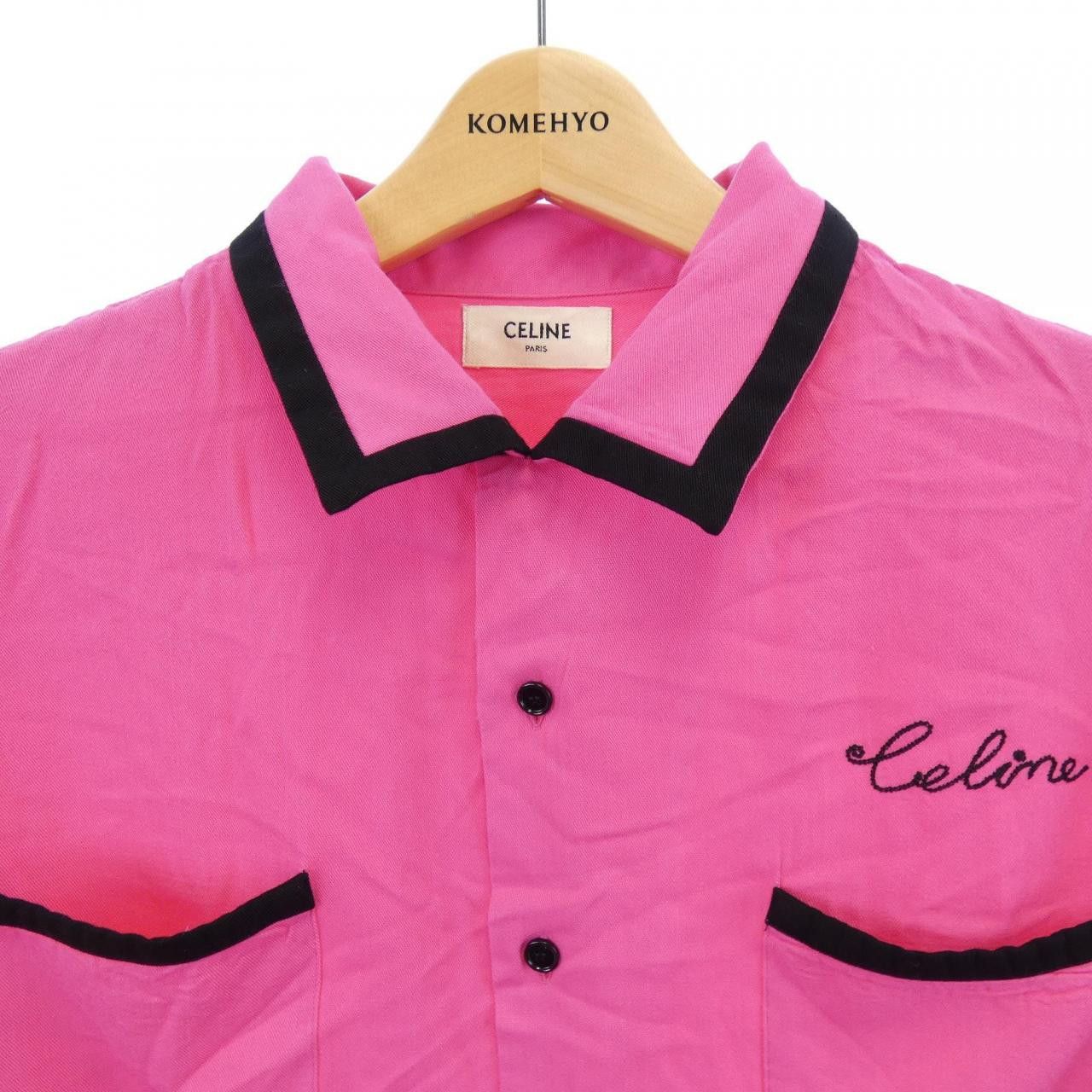 Celine Celine Celine S/S Shirt Cotton Shirt Cotton Tops 2C831171S DUTY FREE for USA Size ONE SIZE - 5 Thumbnail