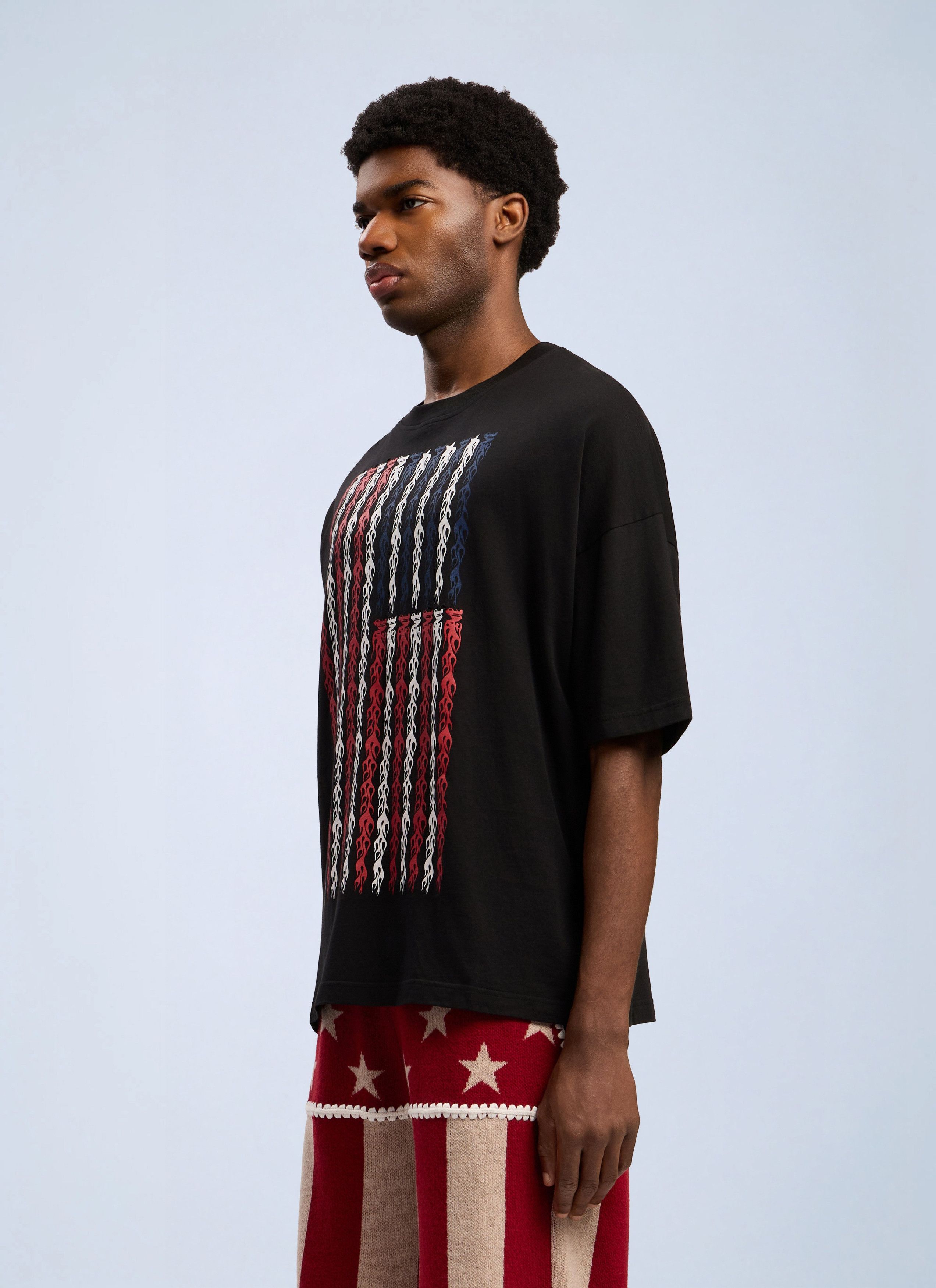Palm Angels Flames Flag Loose T-Shirt Size US XXS / EU 40 - 3 Thumbnail