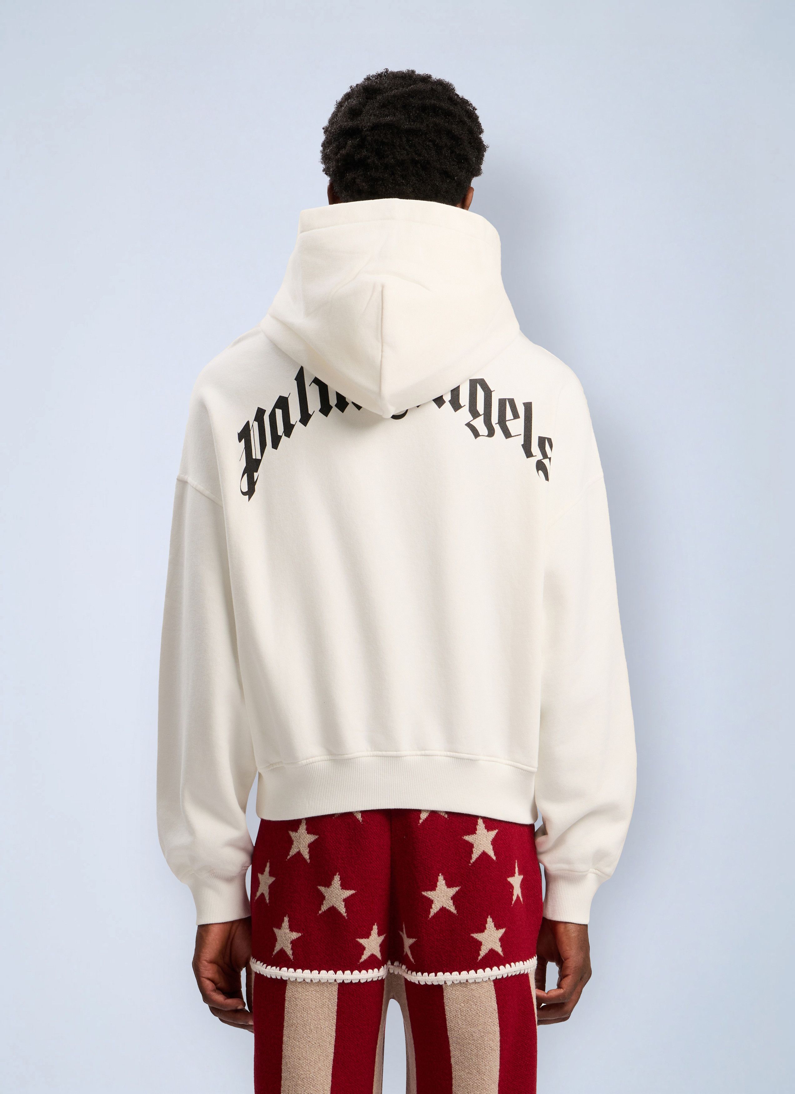 Palm Angels Back Curved Logo Loose Hooded Sweatshirt Size US XS / EU 42 / 0 - 4 Thumbnail