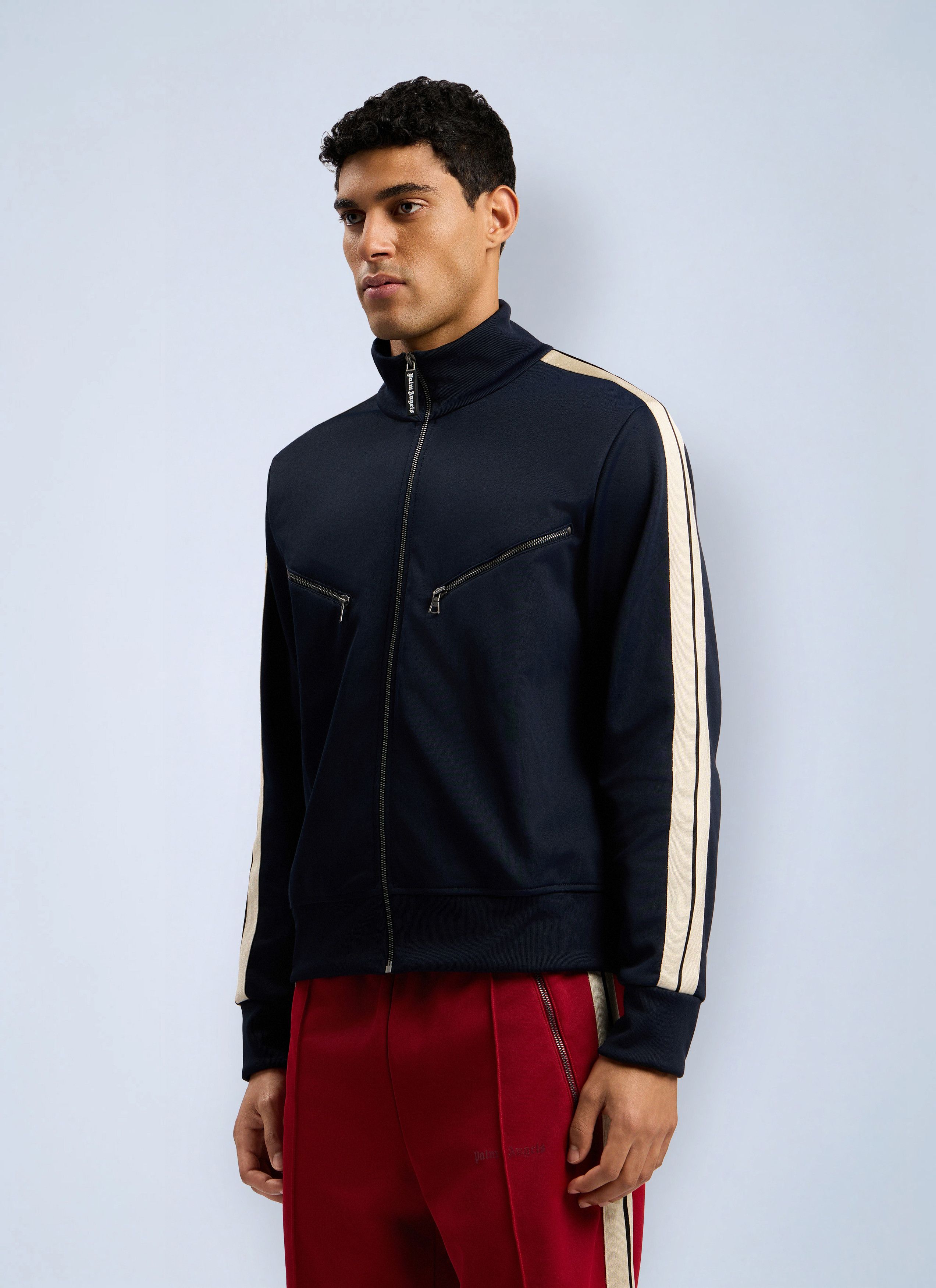 Palm Angels Curved Logo Zip-Up Track Jacket Size US L / EU 52-54 / 3 - 3 Thumbnail