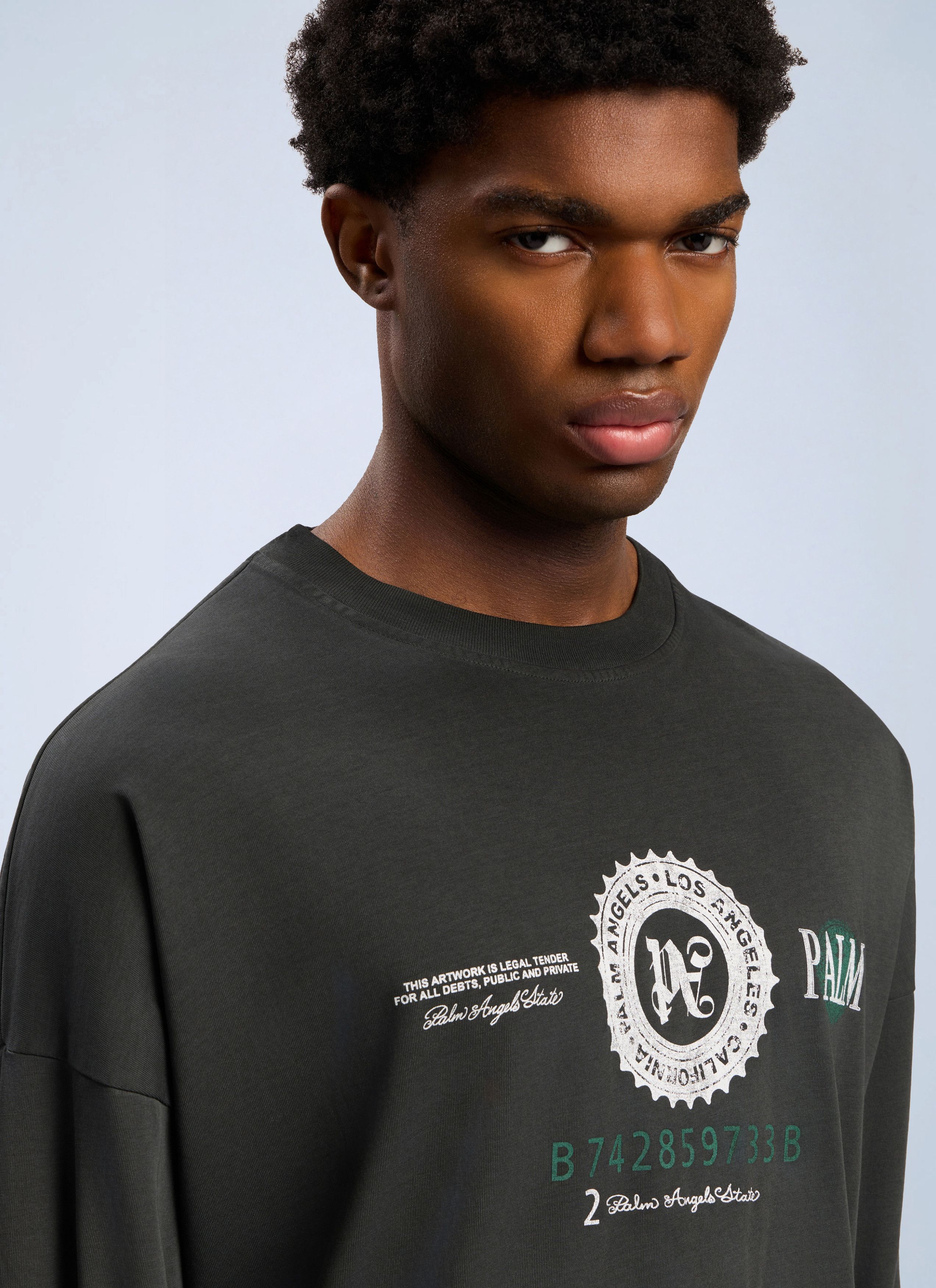 Palm Angels Dollar Graphic Long Sleeve T-Shirt Size US XS / EU 42 / 0 - 5 Thumbnail