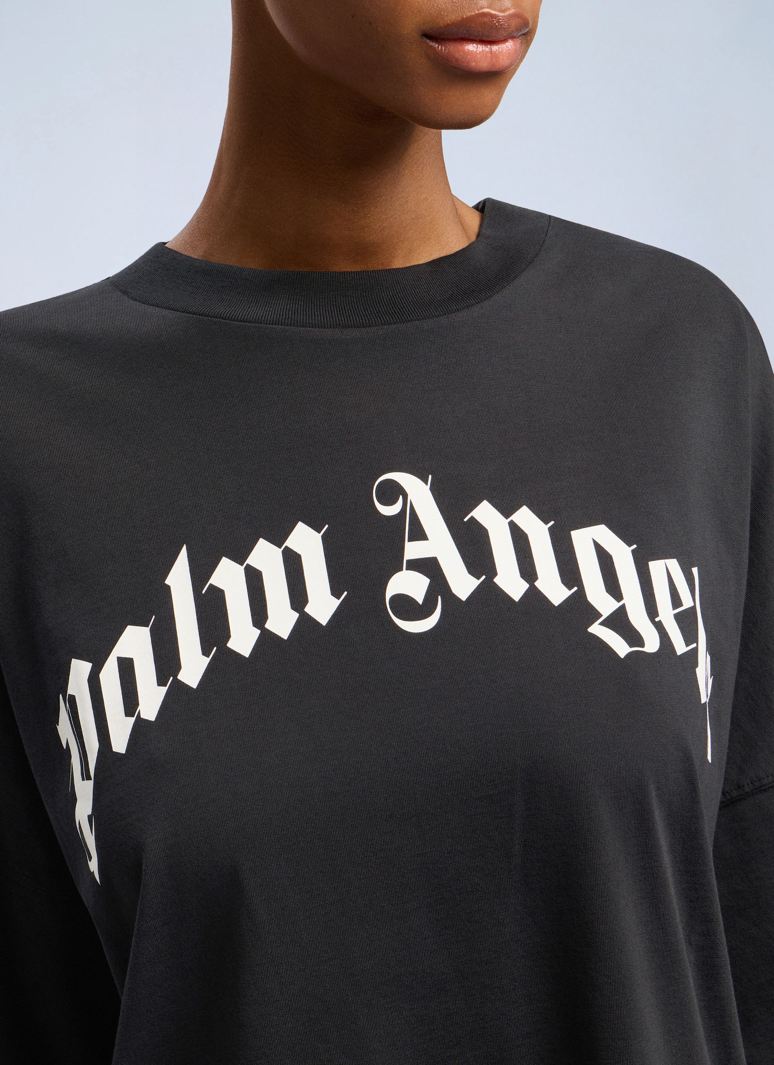 Palm Angels Curved Logo Over T-Shirt Size M / US 6-8 / IT 42-44 - 5 Thumbnail