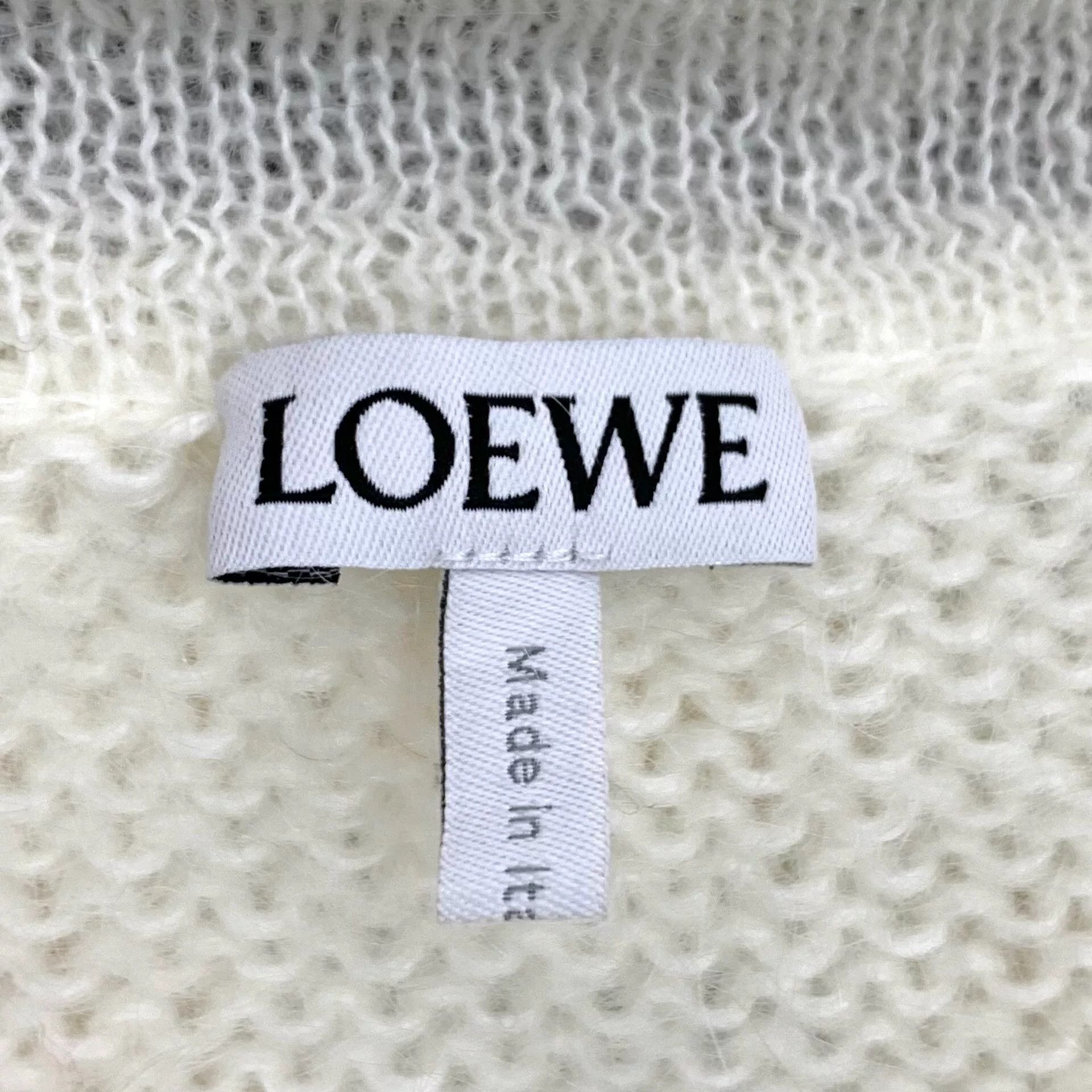 Loewe Loewe White Logo V-Neck Knit Cardigan Size US S / EU 44-46 / 1 - 5 Thumbnail