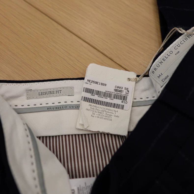 Brunello Cucinelli Brunello Cucinelli Striped Wool Dress Pants Size US 38 / EU 54 - 6 Thumbnail