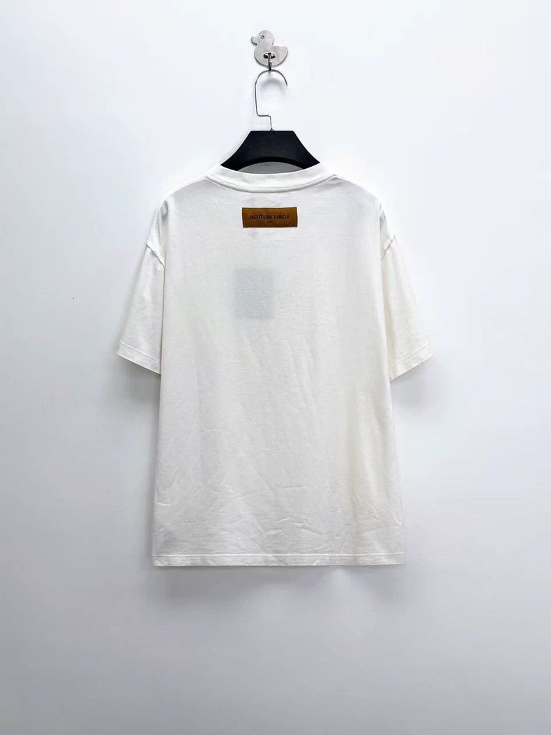 Louis Vuitton Louis Vuitton White Logo Embroidered Short Sleeve Size US XS / EU 42 / 0 - 2 Thumbnail