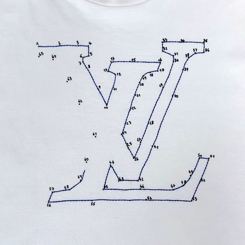 Louis Vuitton Louis Vuitton White Logo Embroidered Short Sleeve Size US XS / EU 42 / 0 - 4 Thumbnail