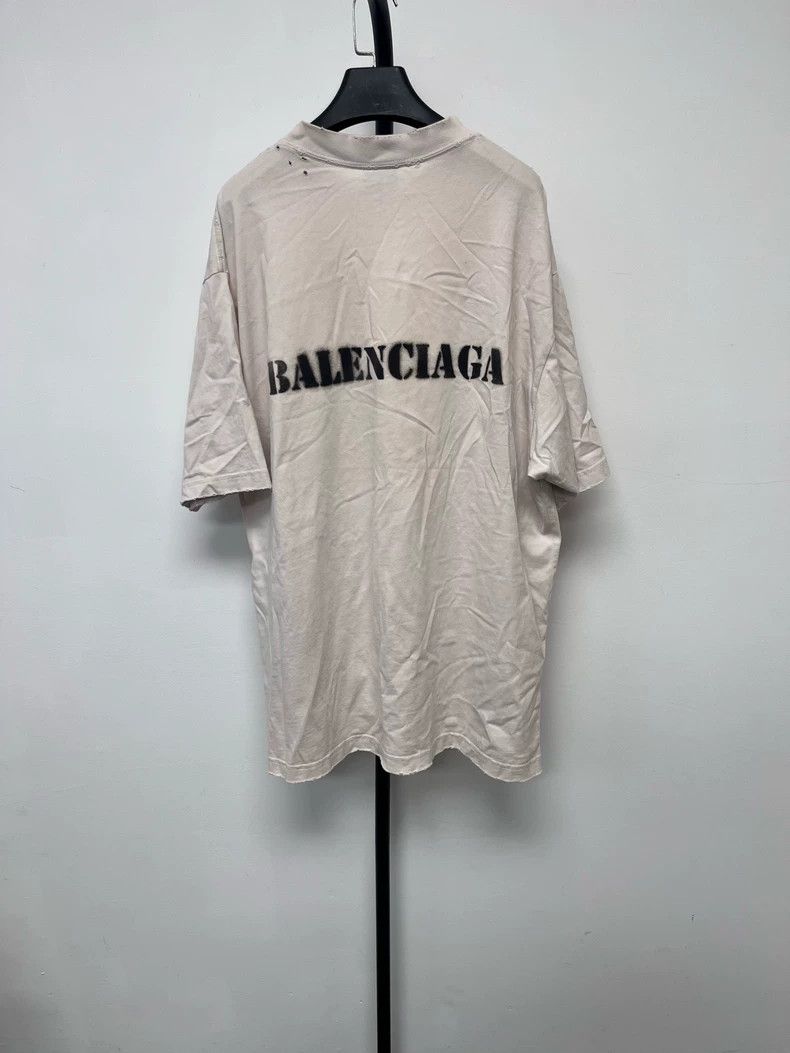 Balenciaga Balenciaga Bal Stencil Type Short Sleeve T-shirt Size US L / EU 52-54 / 3 - 2 Thumbnail