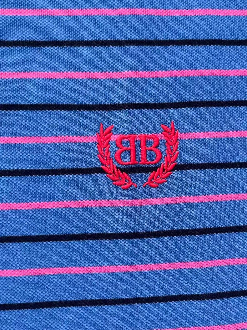 Balenciaga Balenciaga Striped Embroidered Polo Shirt Size US L / EU 52-54 / 3 - 3 Thumbnail