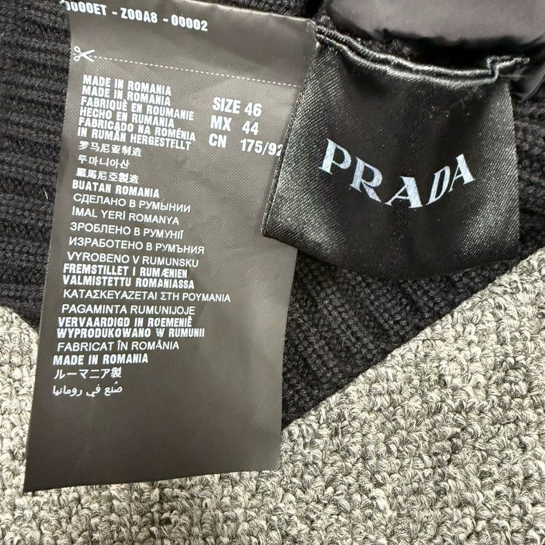 Prada Prada Black Quilted Cotton Jacket Size US L / EU 52-54 / 3 - 4 Thumbnail