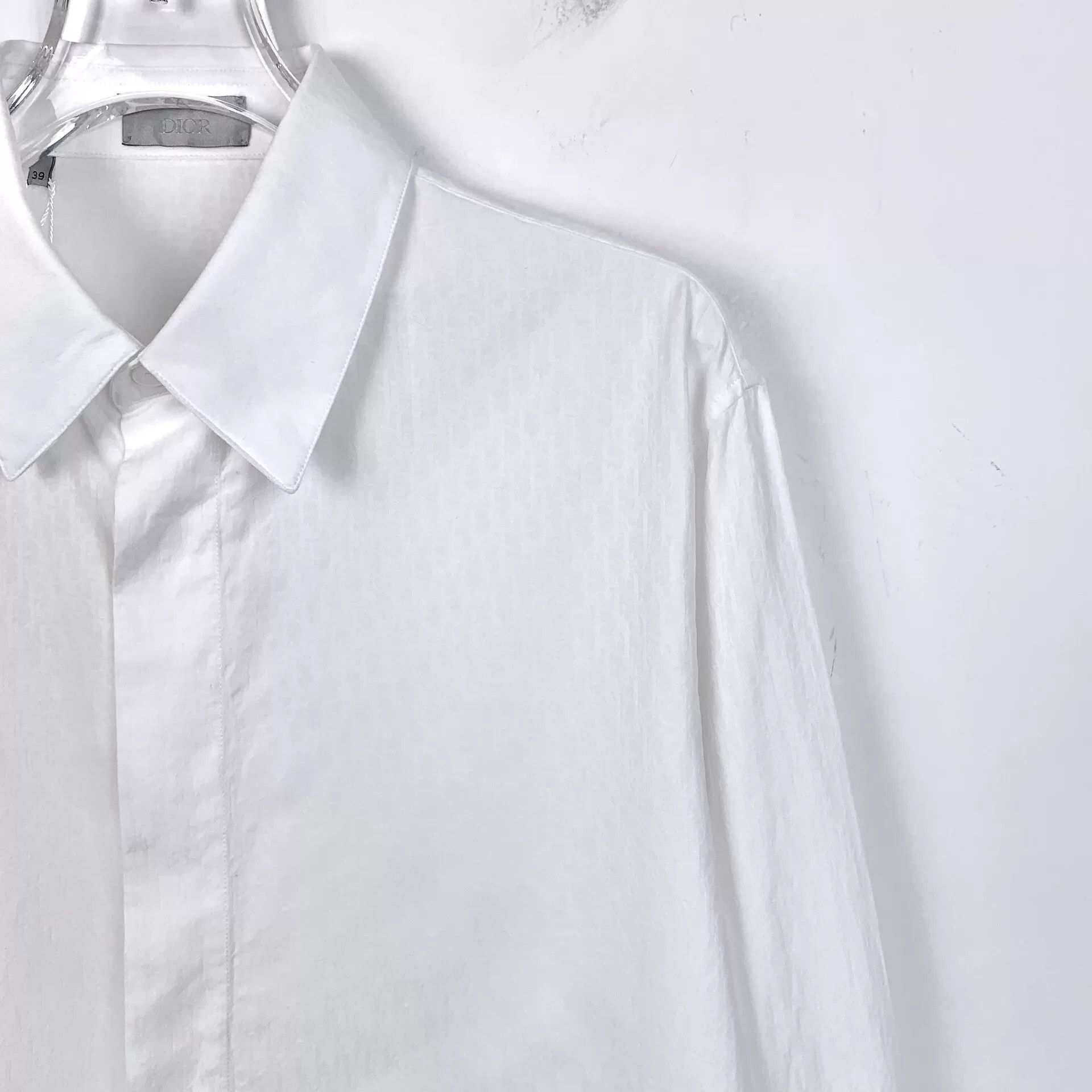 Dior Dior White Logo Monogram Cotton Shirt Size US M / EU 48-50 / 2 - 3 Thumbnail