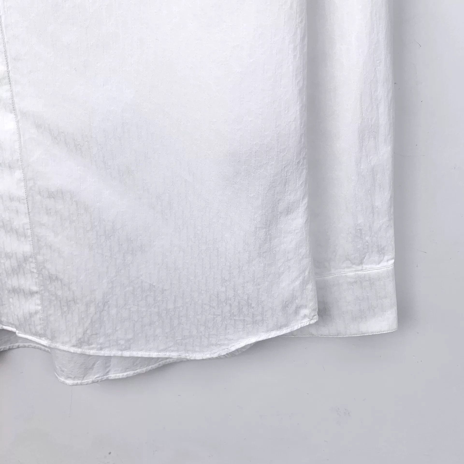 Dior Dior White Logo Monogram Cotton Shirt Size US M / EU 48-50 / 2 - 4 Thumbnail