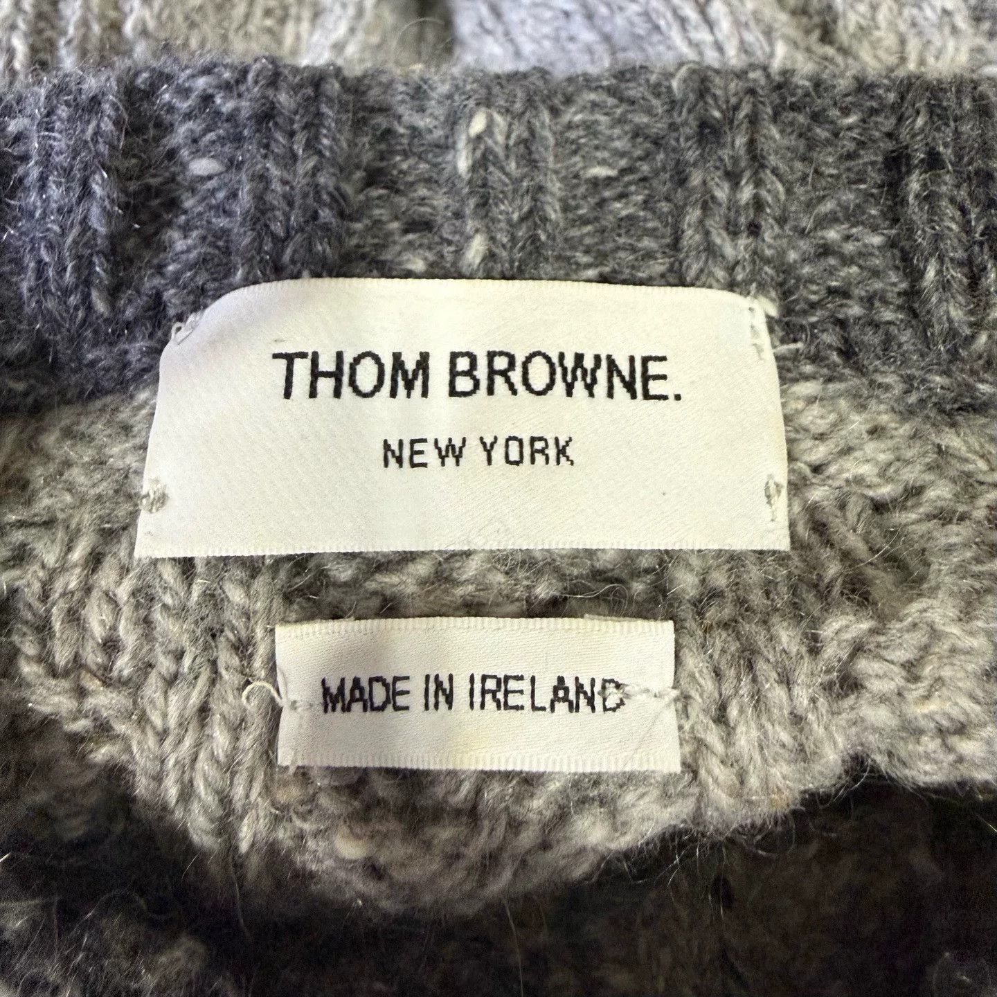 Thom Browne Thom Browne Gray Colorblock Sweater Size US S / EU 44-46 / 1 - 3 Thumbnail