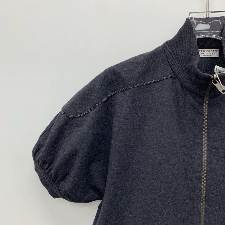 Brunello Cucinelli Brunello Cucinelli Black Beaded Cotton Jacket Size US M / EU 48-50 / 2 - 3 Thumbnail