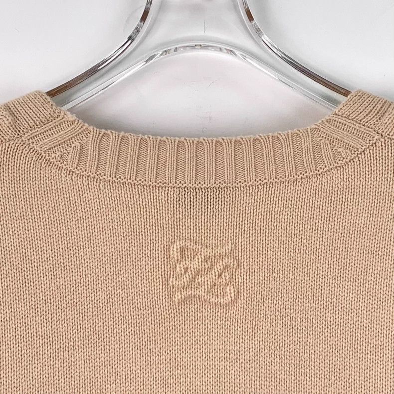 Fendi Fendi Beige Cashmere Logo V-Neck Sweater Size US M / EU 48-50 / 2 - 5 Thumbnail