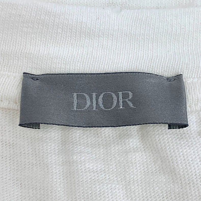 Dior Dior White Distressed Logo Print T-Shirt Size US M / EU 48-50 / 2 - 6 Thumbnail