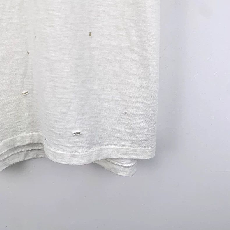 Dior Dior White Distressed Logo Print T-Shirt Size US M / EU 48-50 / 2 - 5 Thumbnail