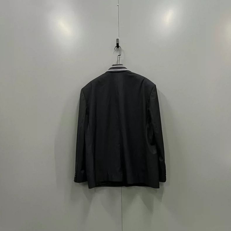 Balenciaga Balenciaga Wool Single-Breasted Blazer Size US M / EU 48-50 / 2 - 2 Thumbnail