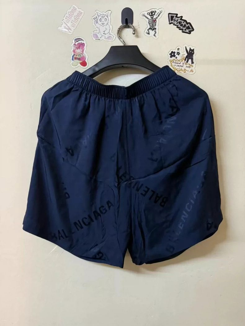 Balenciaga Balenciaga 2025 Logo Print Blue Shorts Size US 36 / EU 52 - 2 Thumbnail