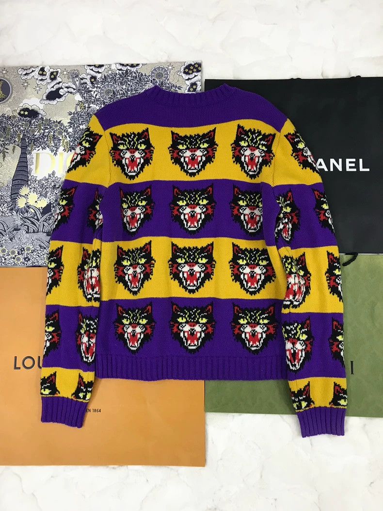 Gucci Gucci Limited Edition Tiger Head Sweater Size US XL / EU 56 / 4 - 2 Thumbnail